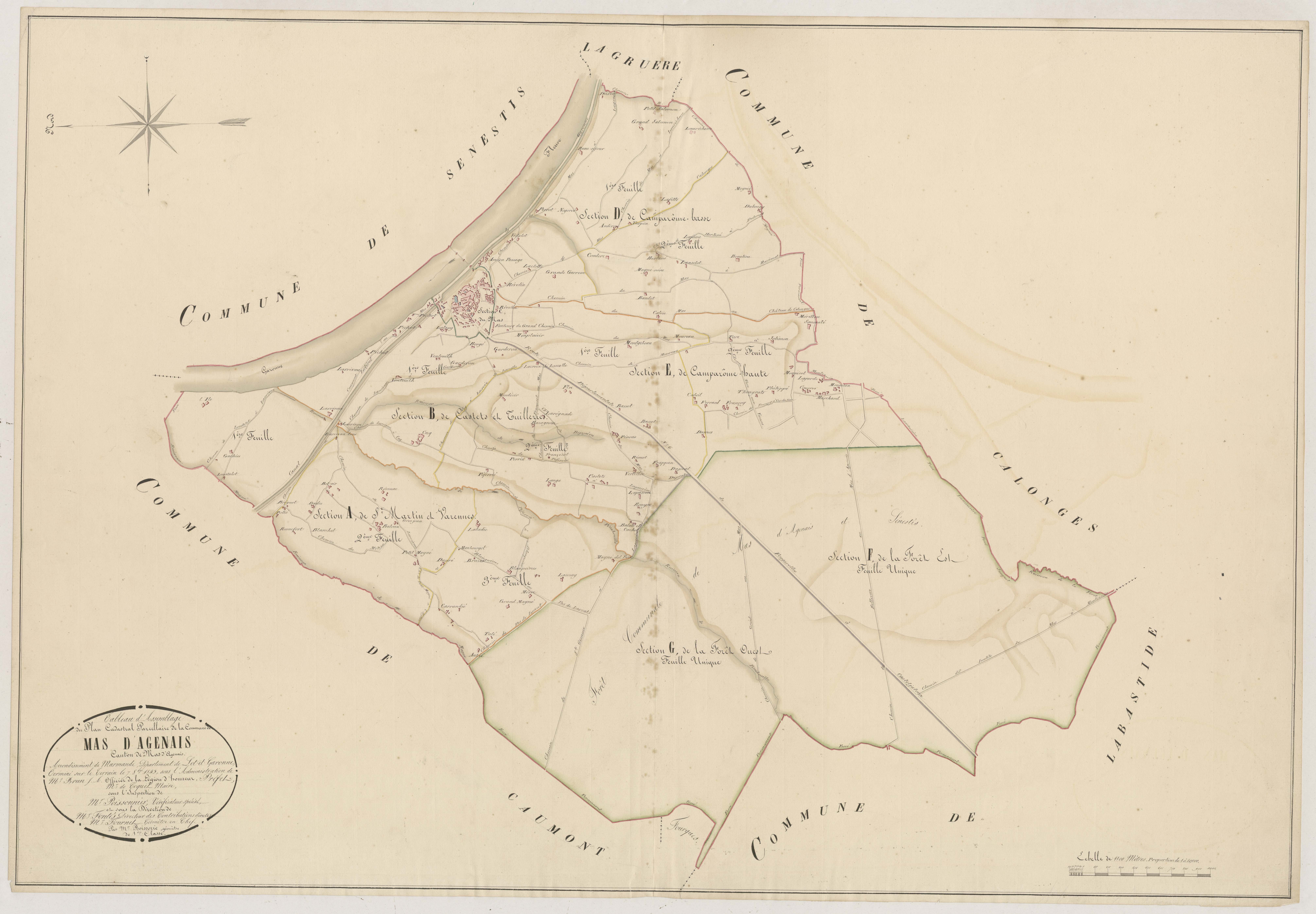 Plan napoléonien, atlas-TA, Mas-d’Agenais (Le)