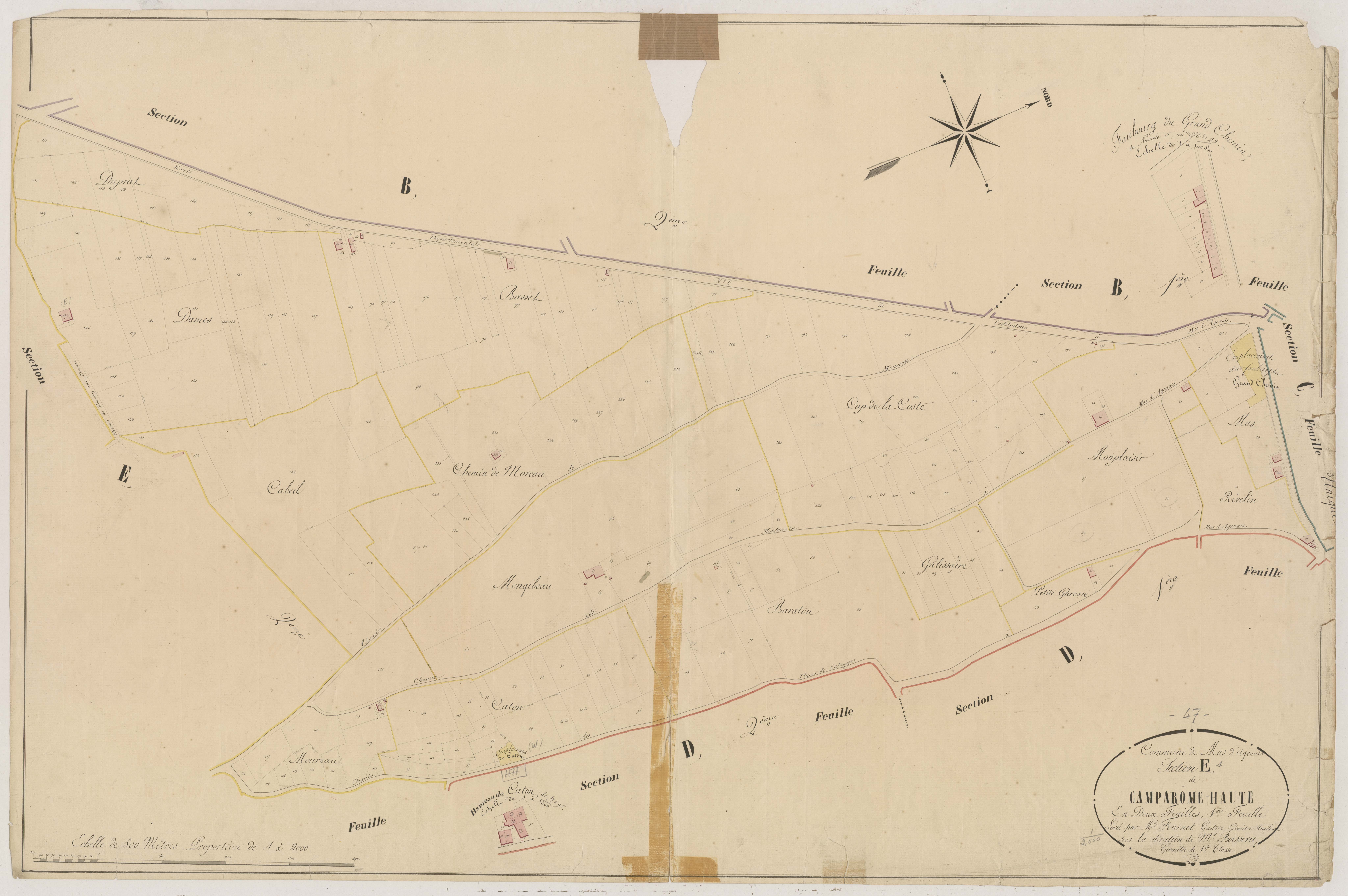 Plan napoléonien, atlas-E1 Camparôme, Mas-d’Agenais (Le)