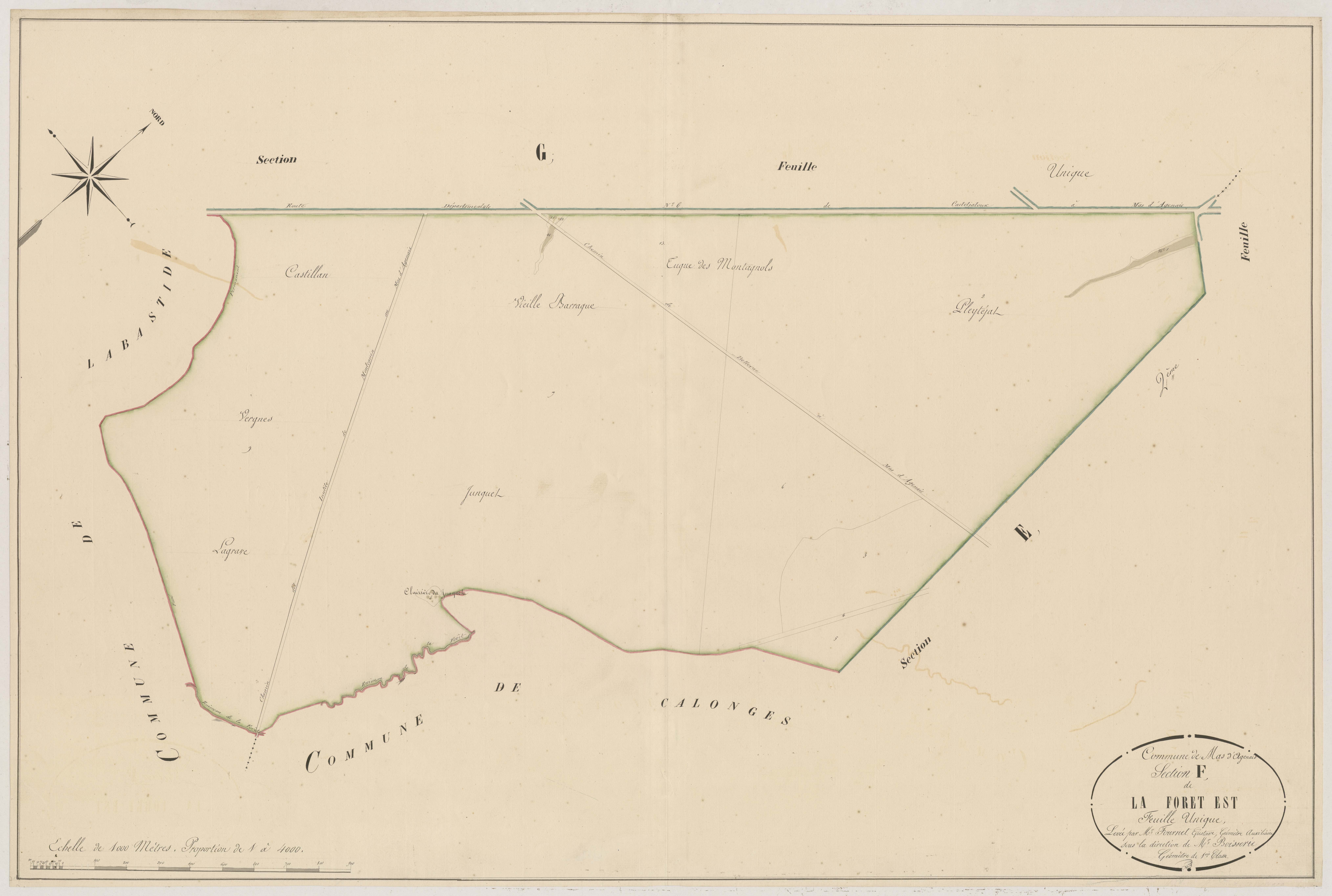 Plan napoléonien, atlas-F La Forêt-Est, Mas-d’Agenais (Le)