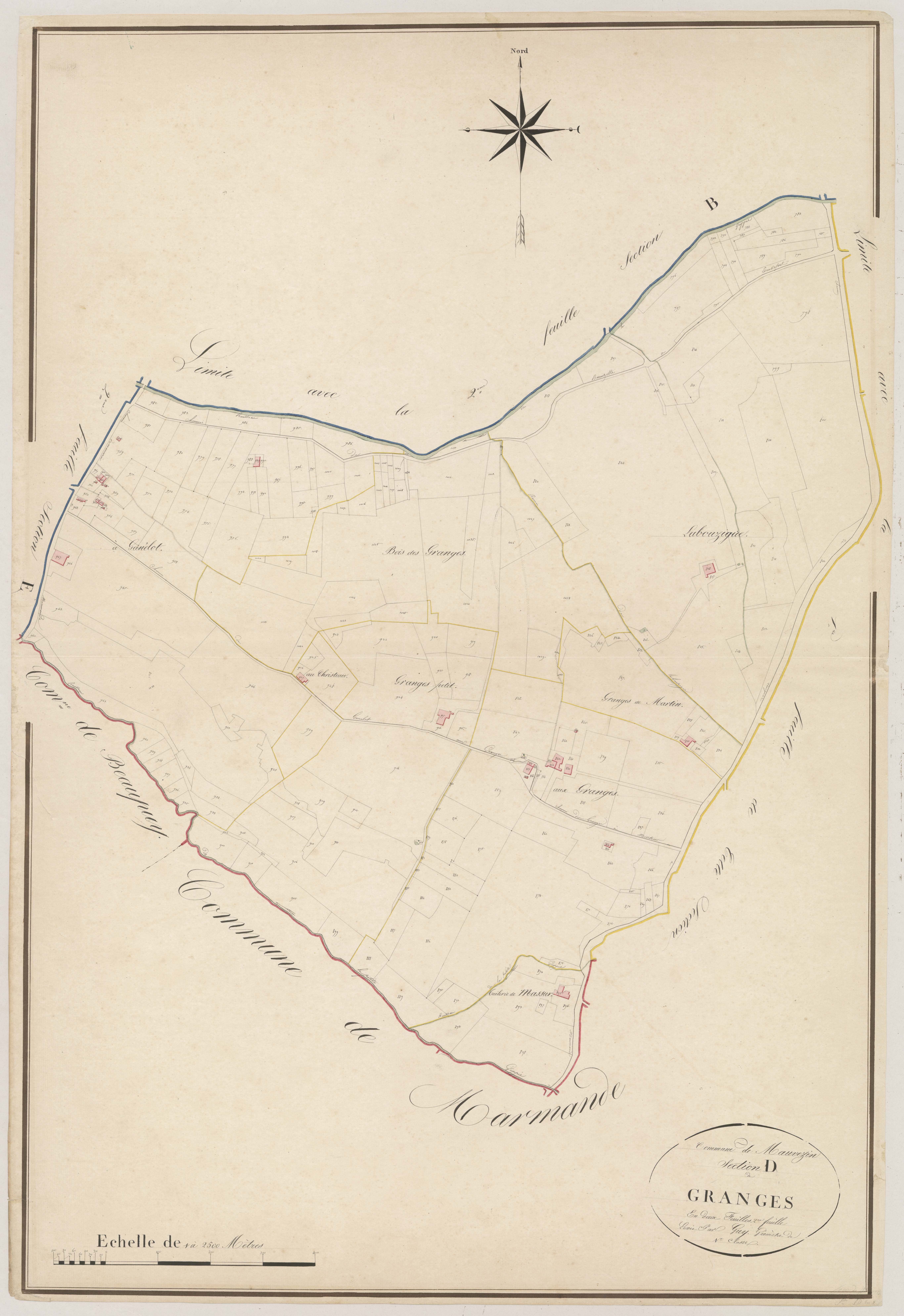Plan napoléonien, atlas-D2 Granges, Mauvezin-sur-Gupie