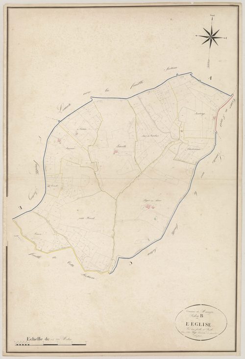 Plan napoléonien, atlas-B1 L’Eglise, Mauvezin-sur-Gupie