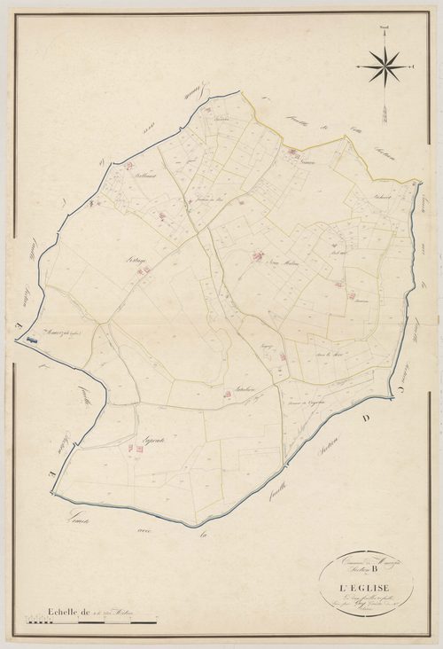 Plan napoléonien, atlas-B2 L’Eglise, Mauvezin-sur-Gupie