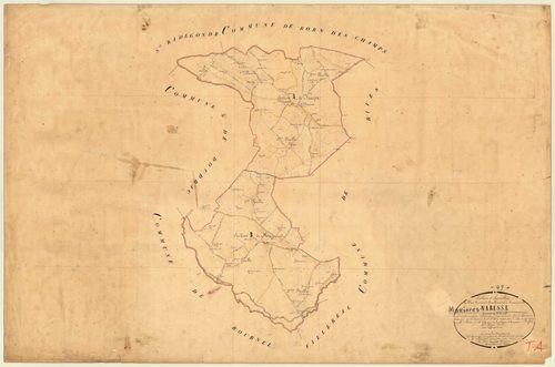 Plan napoléonien, feuille préparatoire-TA, Mazières-Naresse