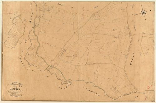 Plan napoléonien, feuille préparatoire-B2 Mazières, Mazières-Naresse