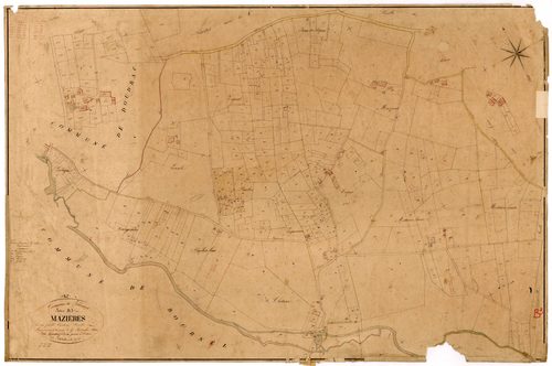 Plan napoléonien, feuille préparatoire-B3 Mazières, Mazières-Naresse