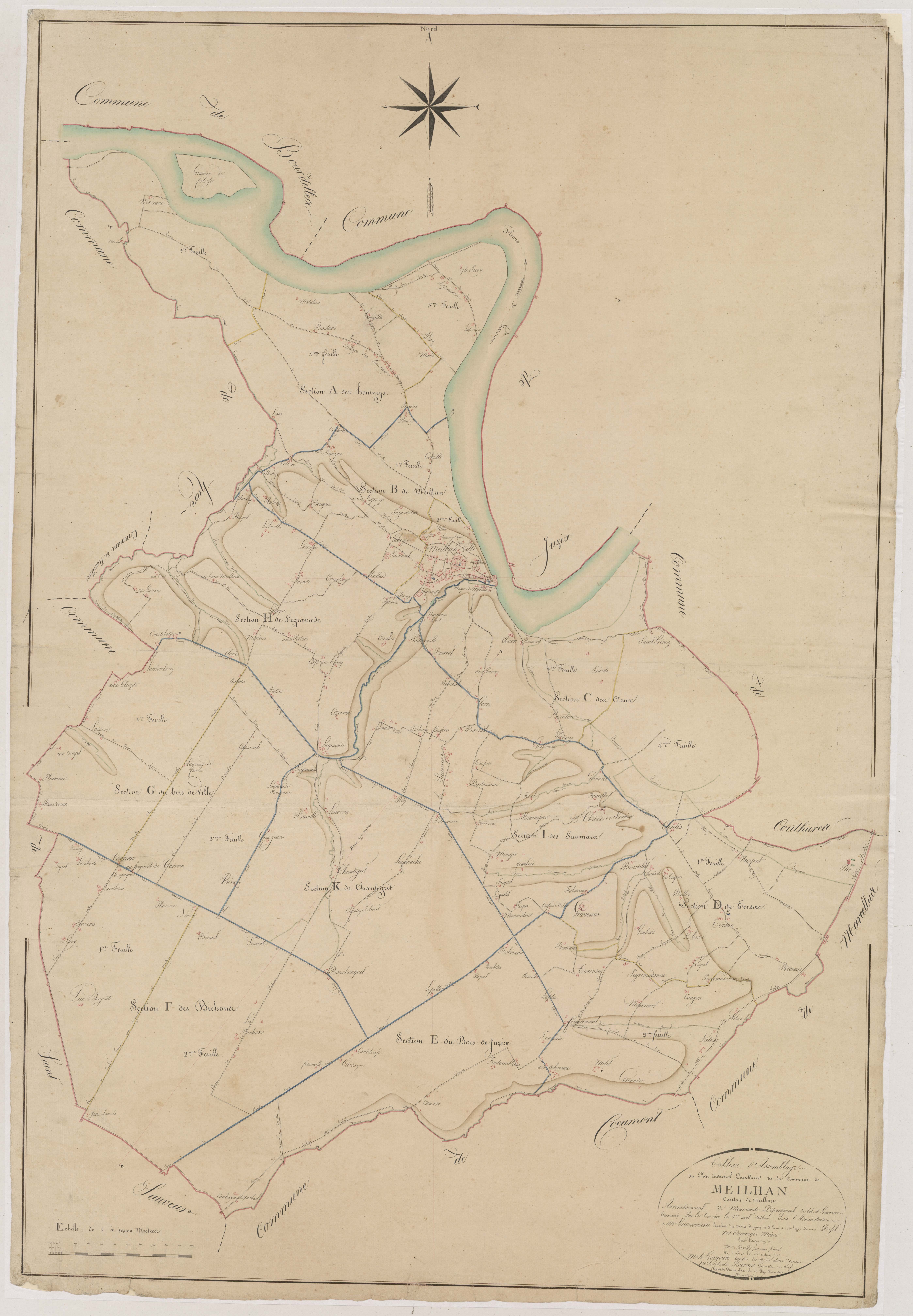 Plan napoléonien, atlas-TA, Meilhan-sur-Garonne
