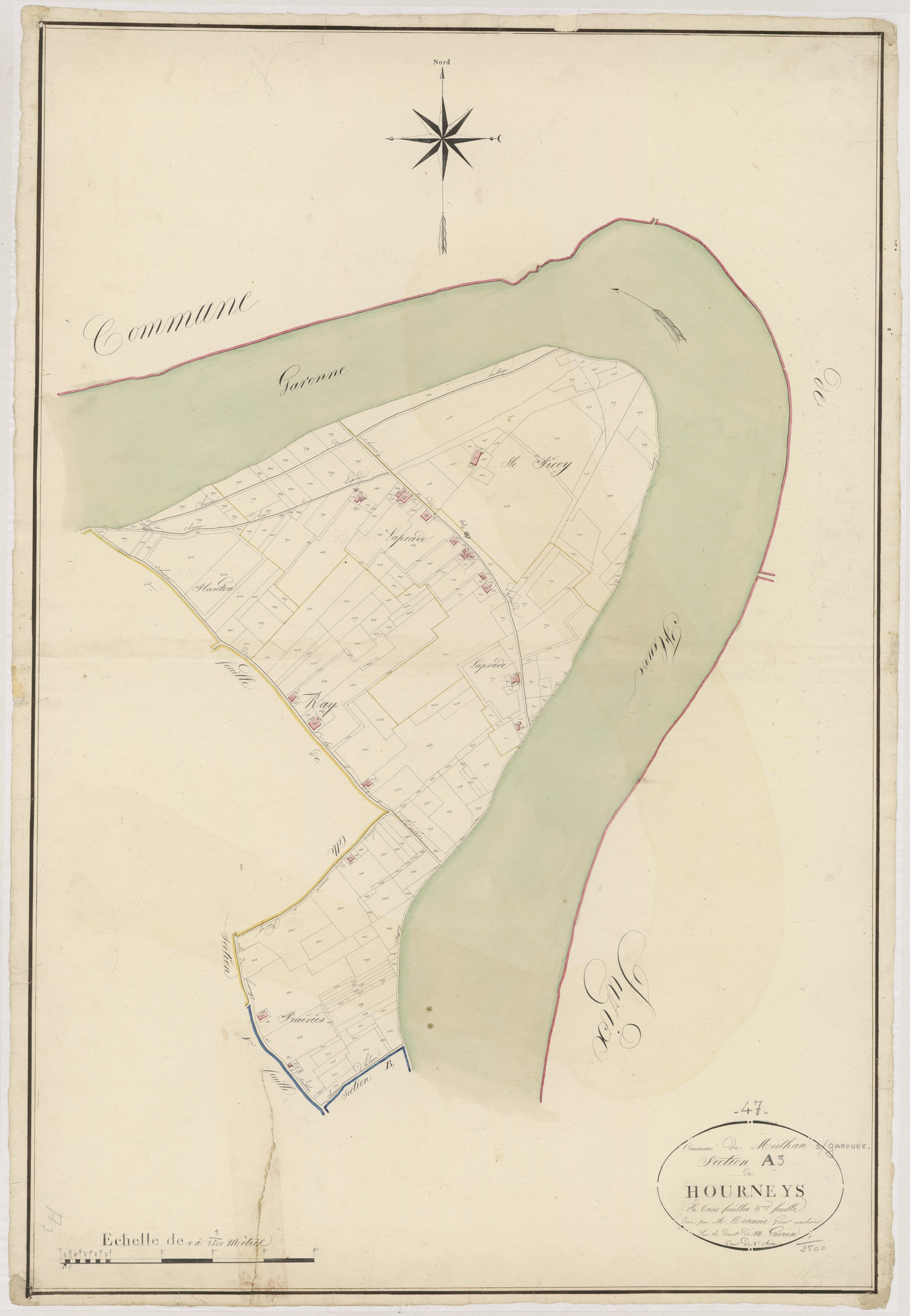 Plan napoléonien, atlas-A3 Hourneys, Meilhan-sur-Garonne