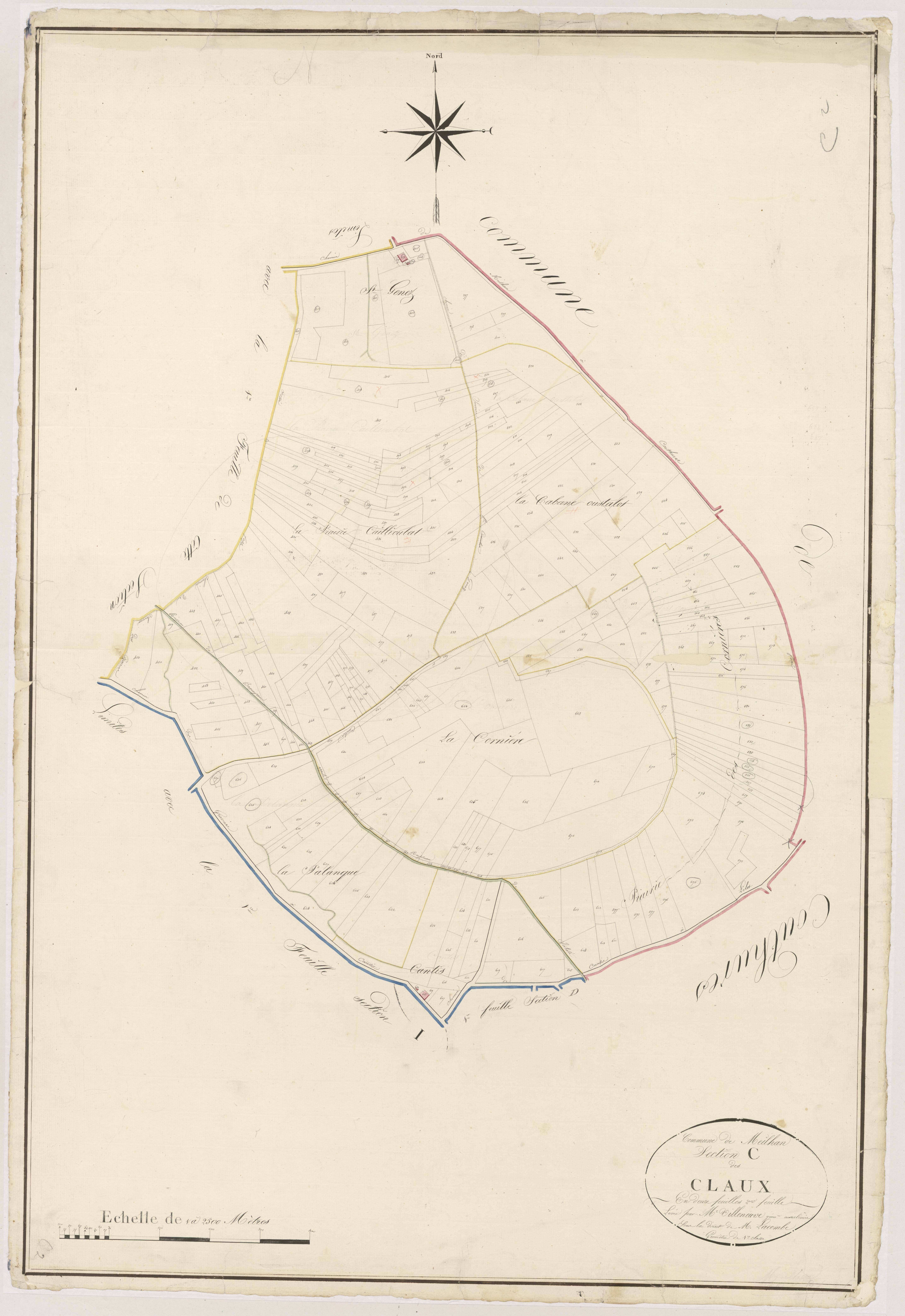 Plan napoléonien, atlas-C2 Les Claux, Meilhan-sur-Garonne