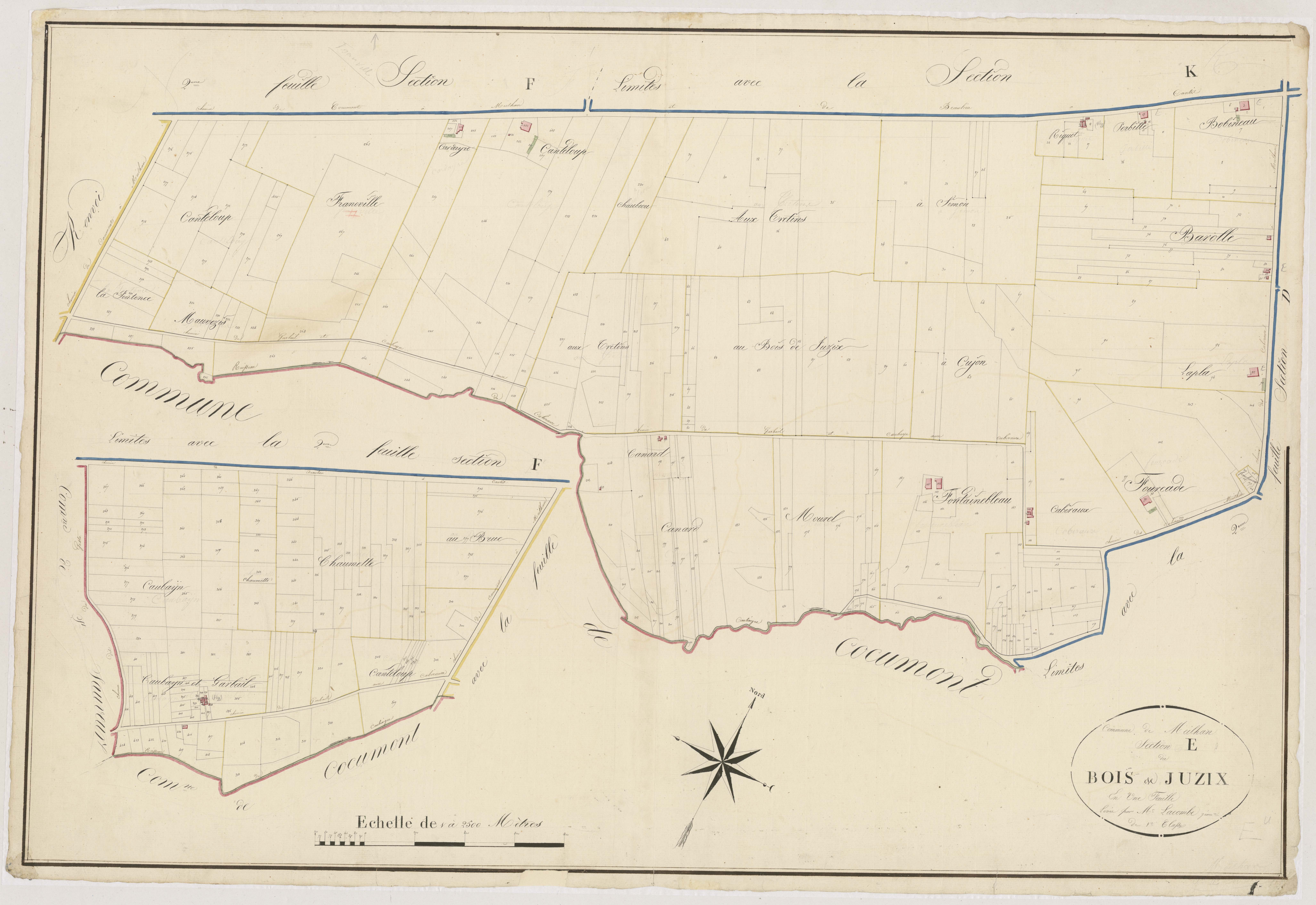 Plan napoléonien, atlas-E Bois-de-Jusix, Meilhan-sur-Garonne