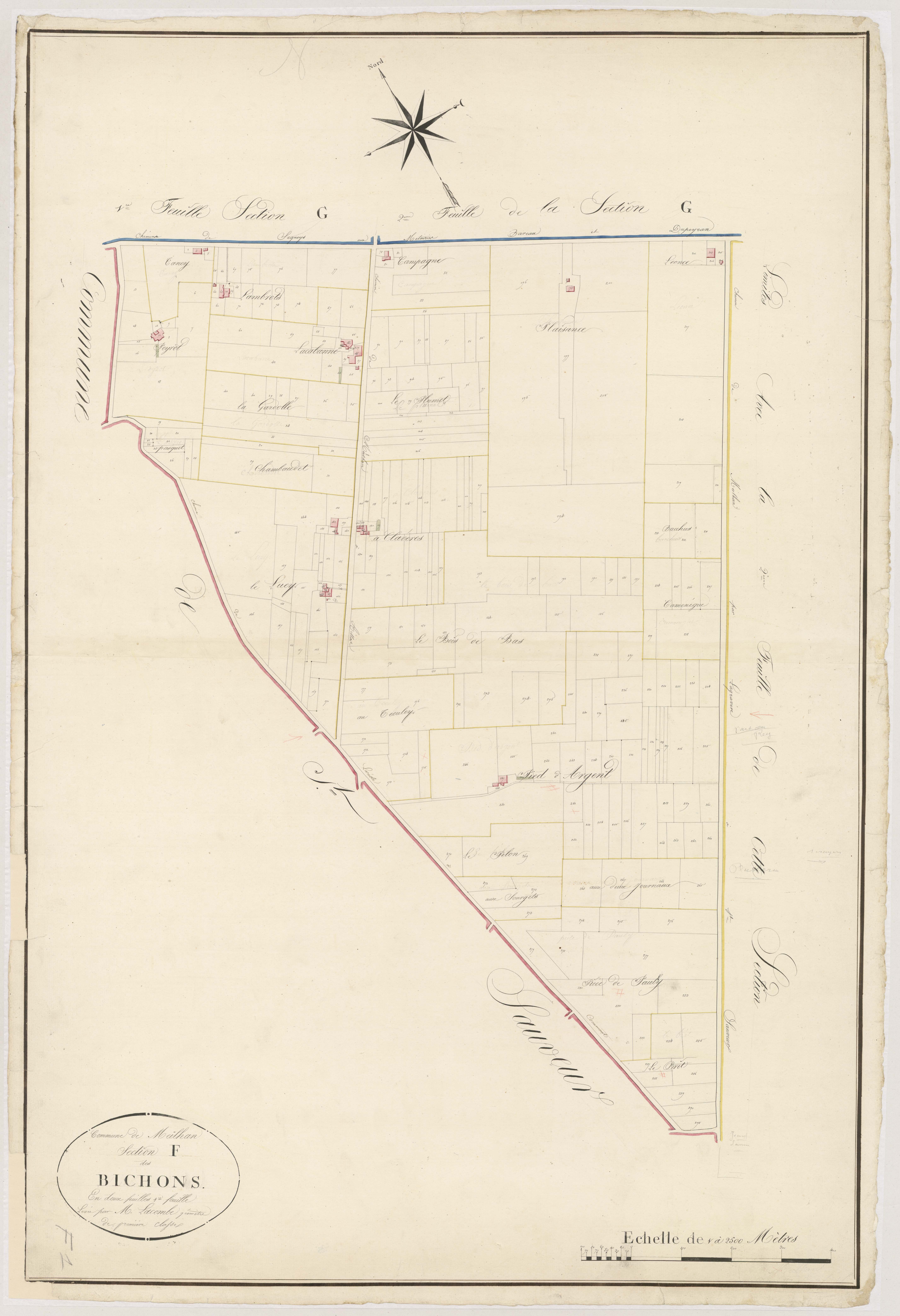 Plan napoléonien, atlas-F1 Bichons, Meilhan-sur-Garonne