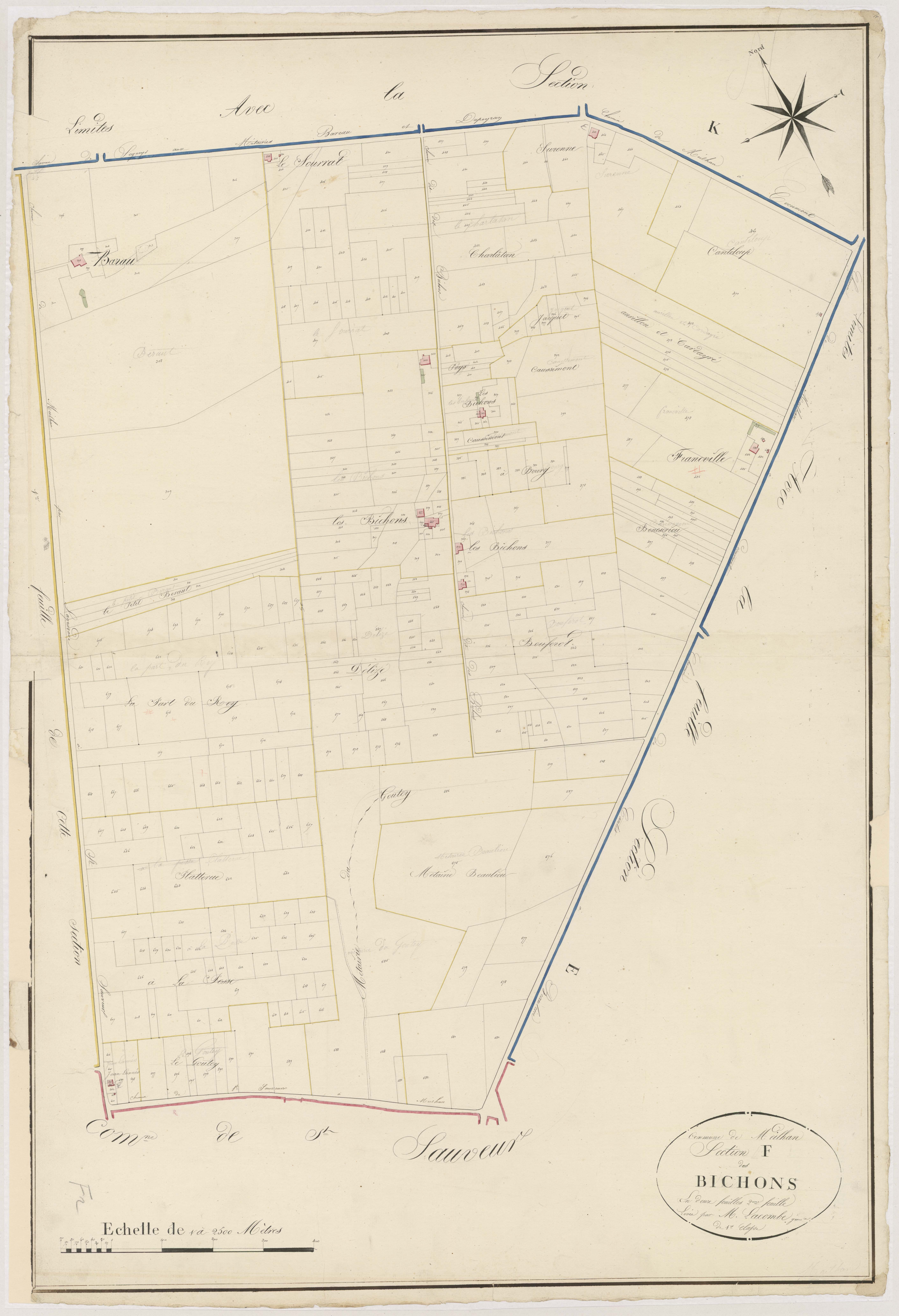 Plan napoléonien, atlas-F2 Bichons, Meilhan-sur-Garonne