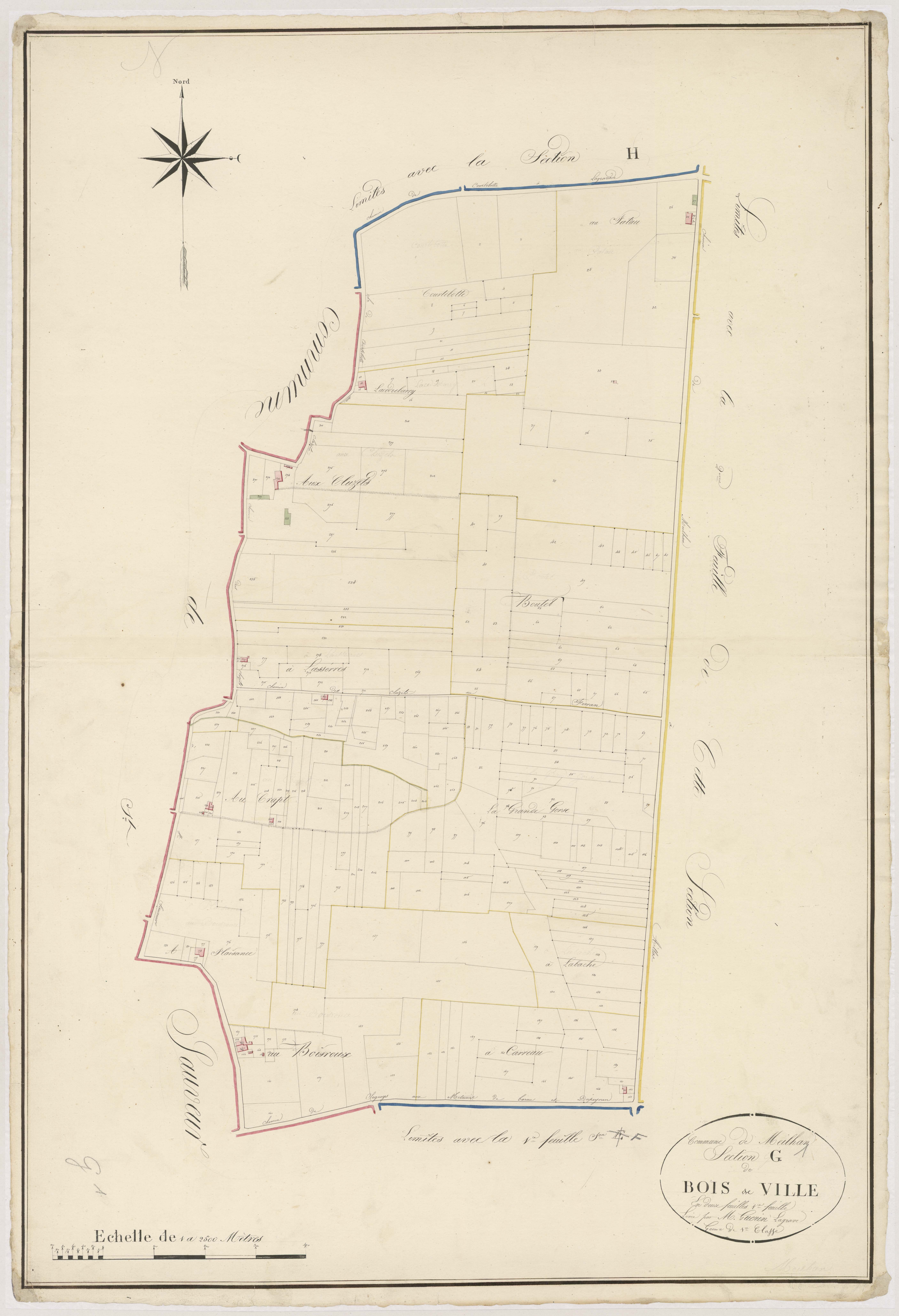 Plan napoléonien, atlas-G1 Bois-de-Ville, Meilhan-sur-Garonne