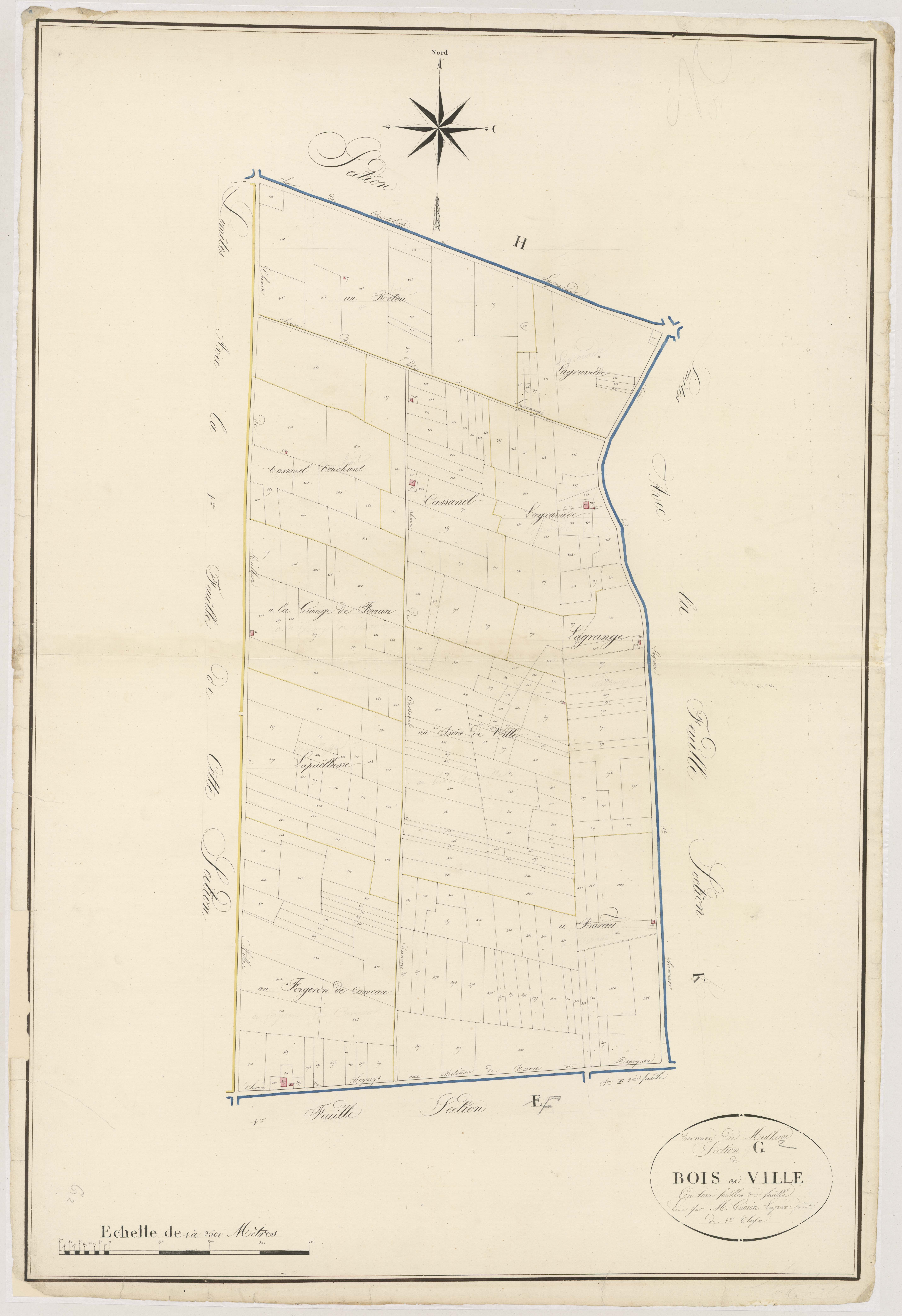 Plan napoléonien, atlas-G2 Bois-de-Ville, Meilhan-sur-Garonne