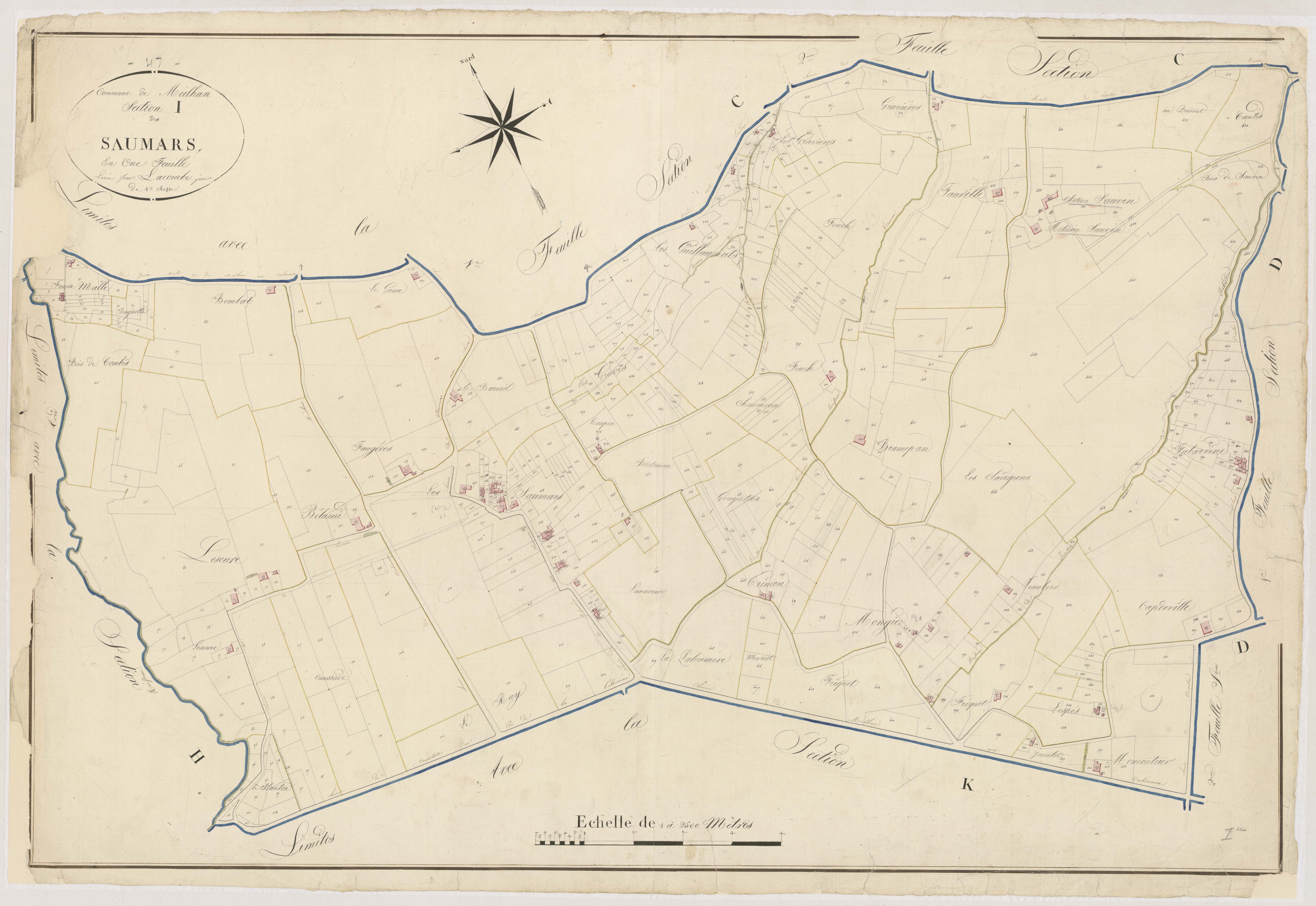 Plan napoléonien, atlas-I Saumars, Meilhan-sur-Garonne