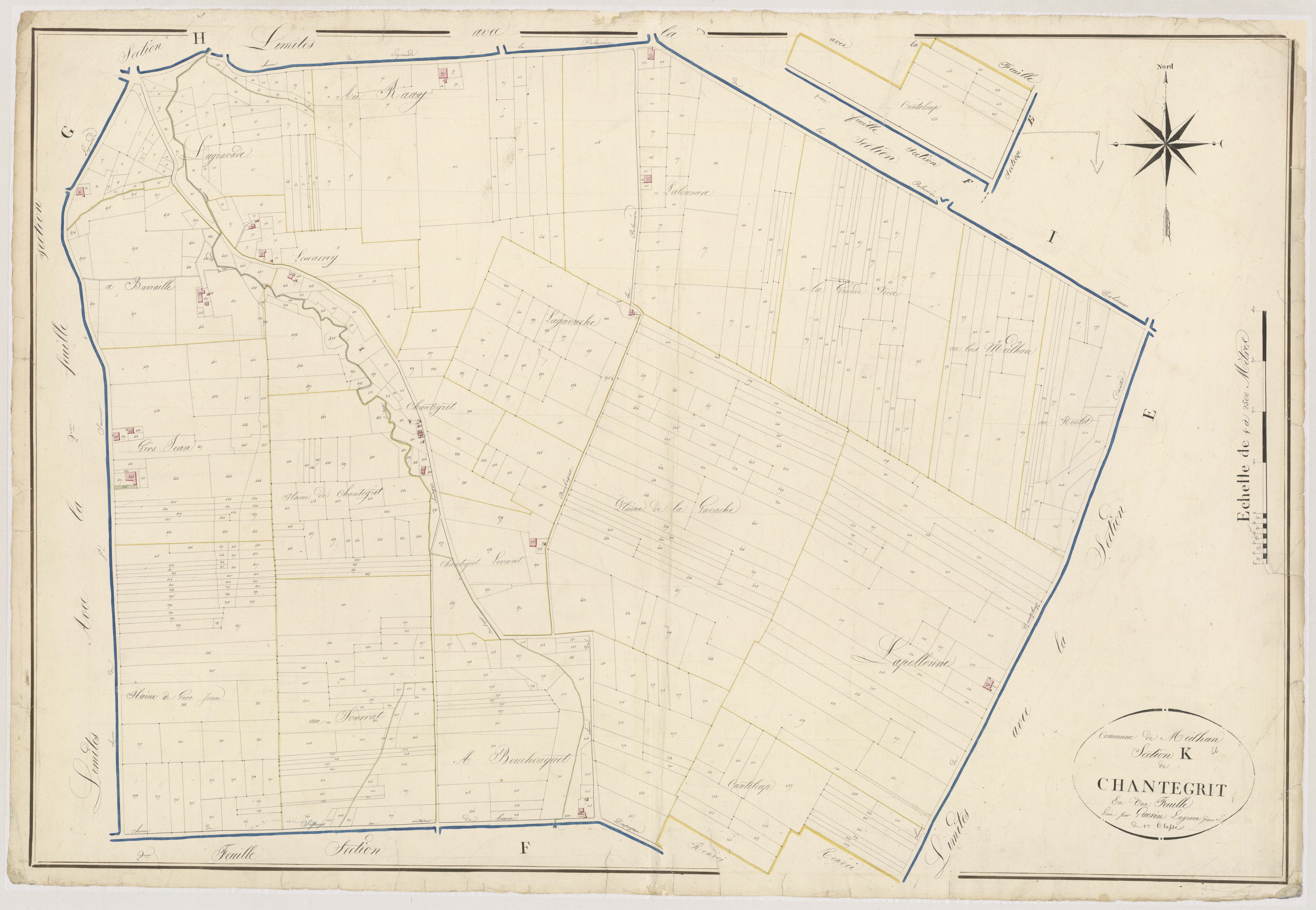 Plan napoléonien, atlas-K Chantegrit, Meilhan-sur-Garonne