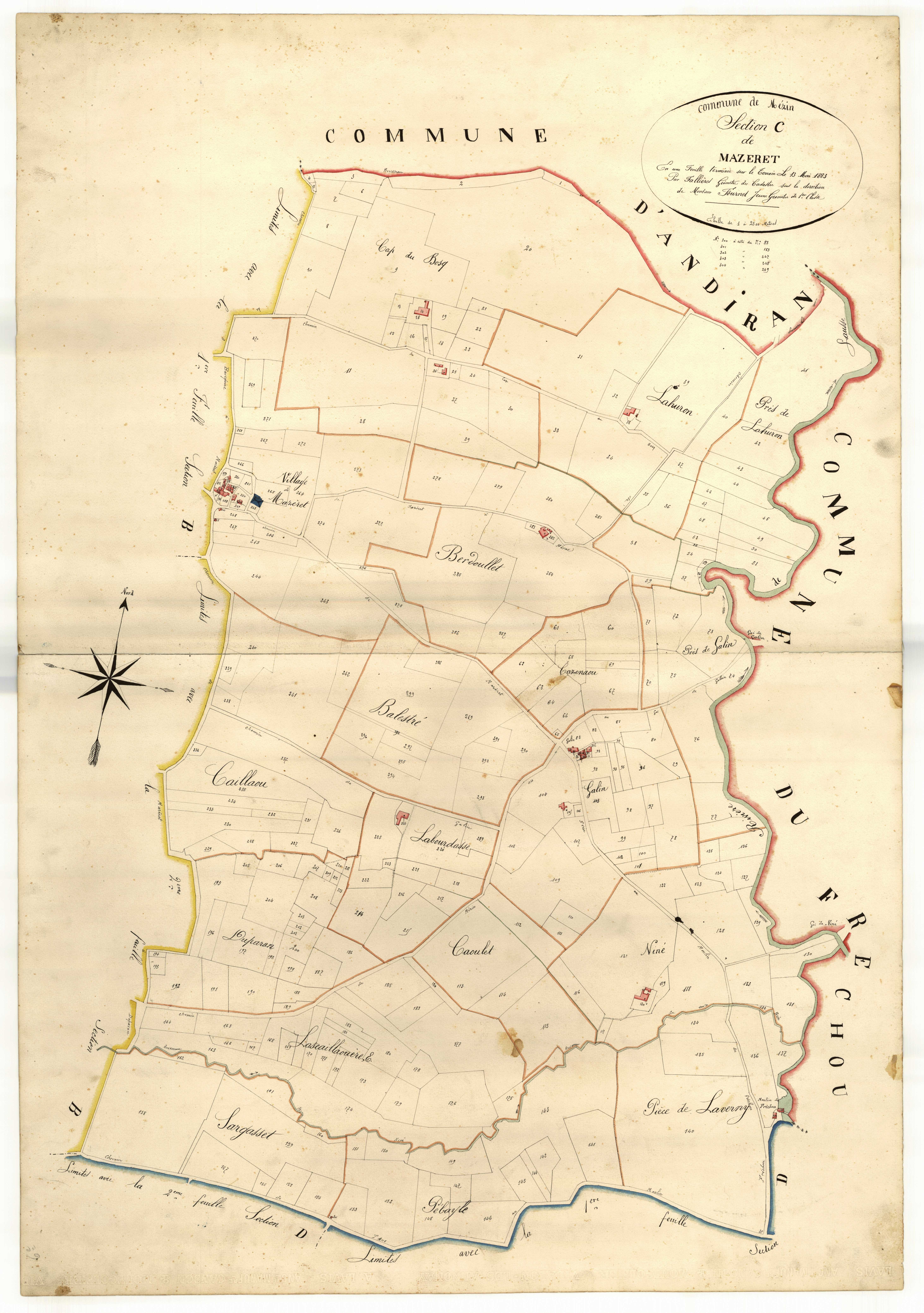 Plan napoléonien-C Mazeret, Mézin