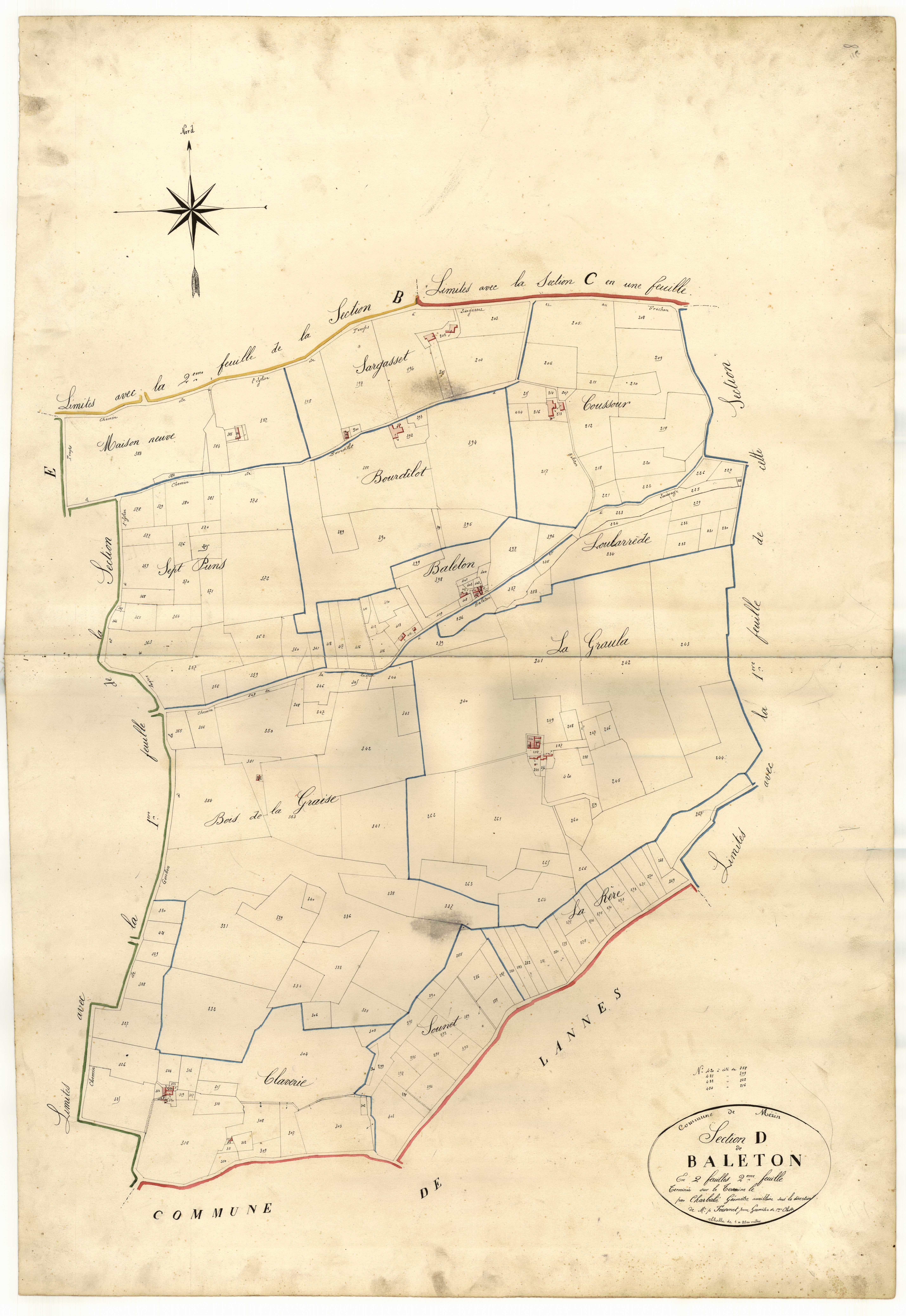 Plan napoléonien-D2 Baleton, Mézin