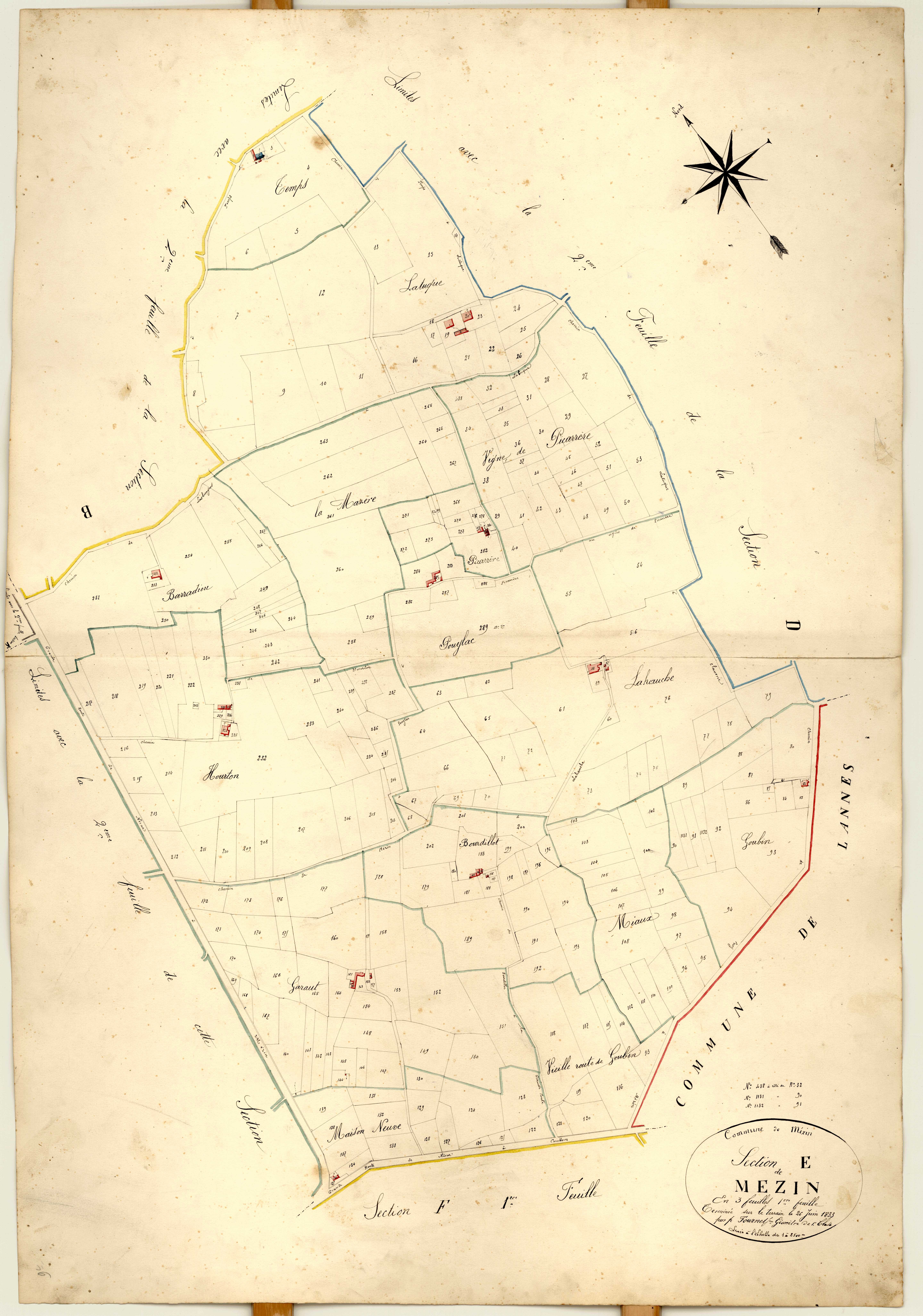 Plan napoléonien-E1 Mézin, Mézin