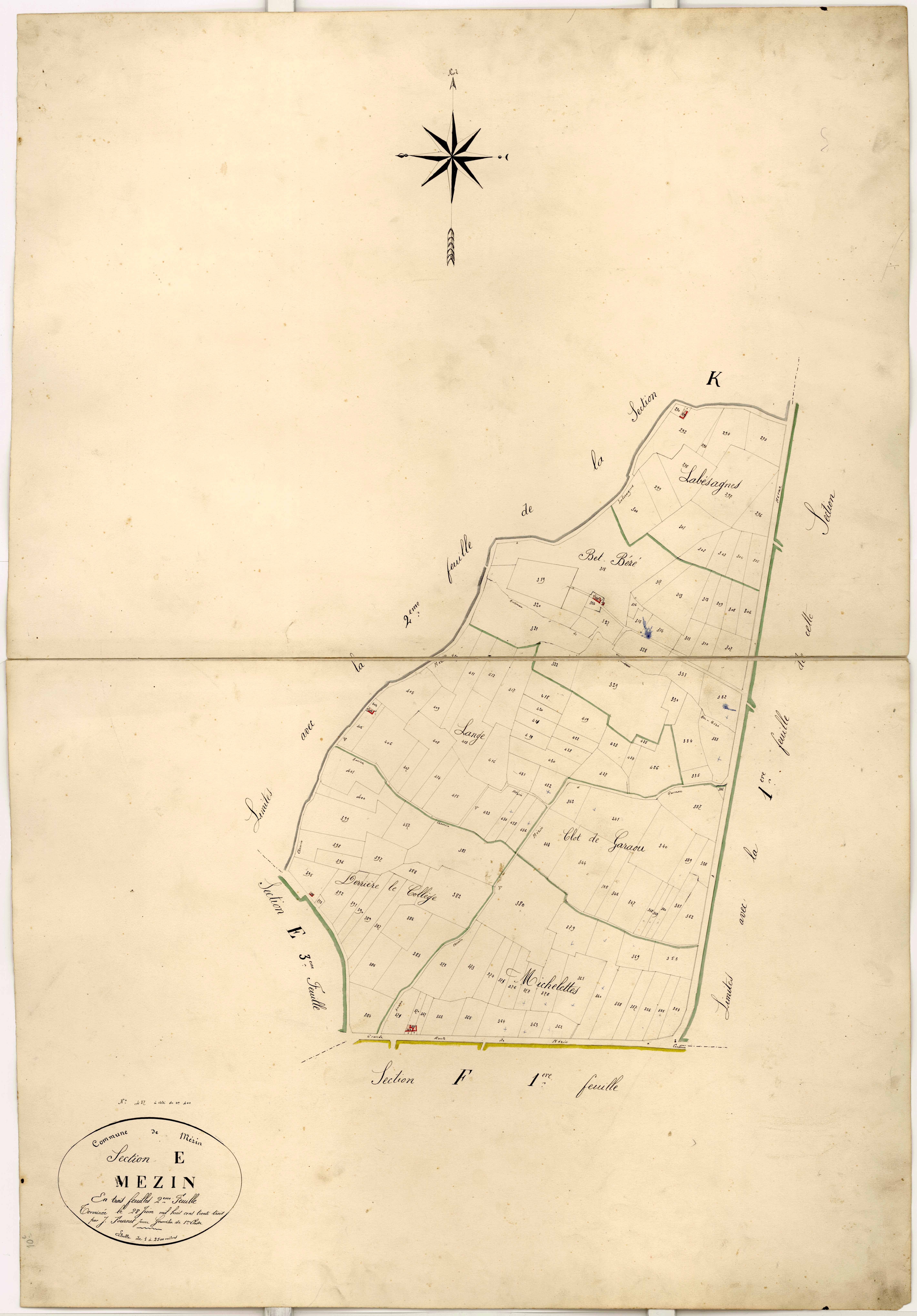 Plan napoléonien-E2 Mézin, Mézin