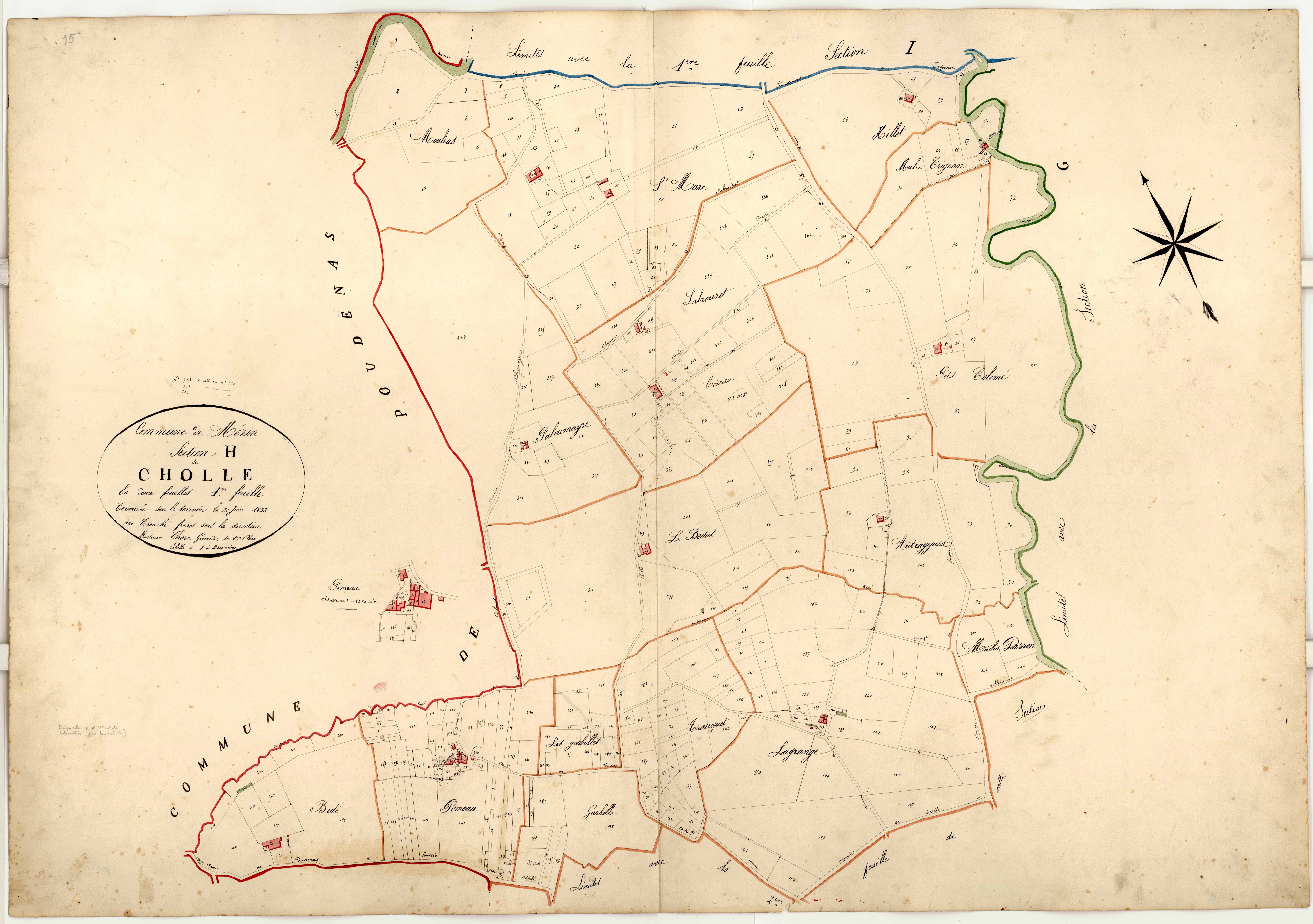 Plan napoléonien-H1 Cholle, Mézin