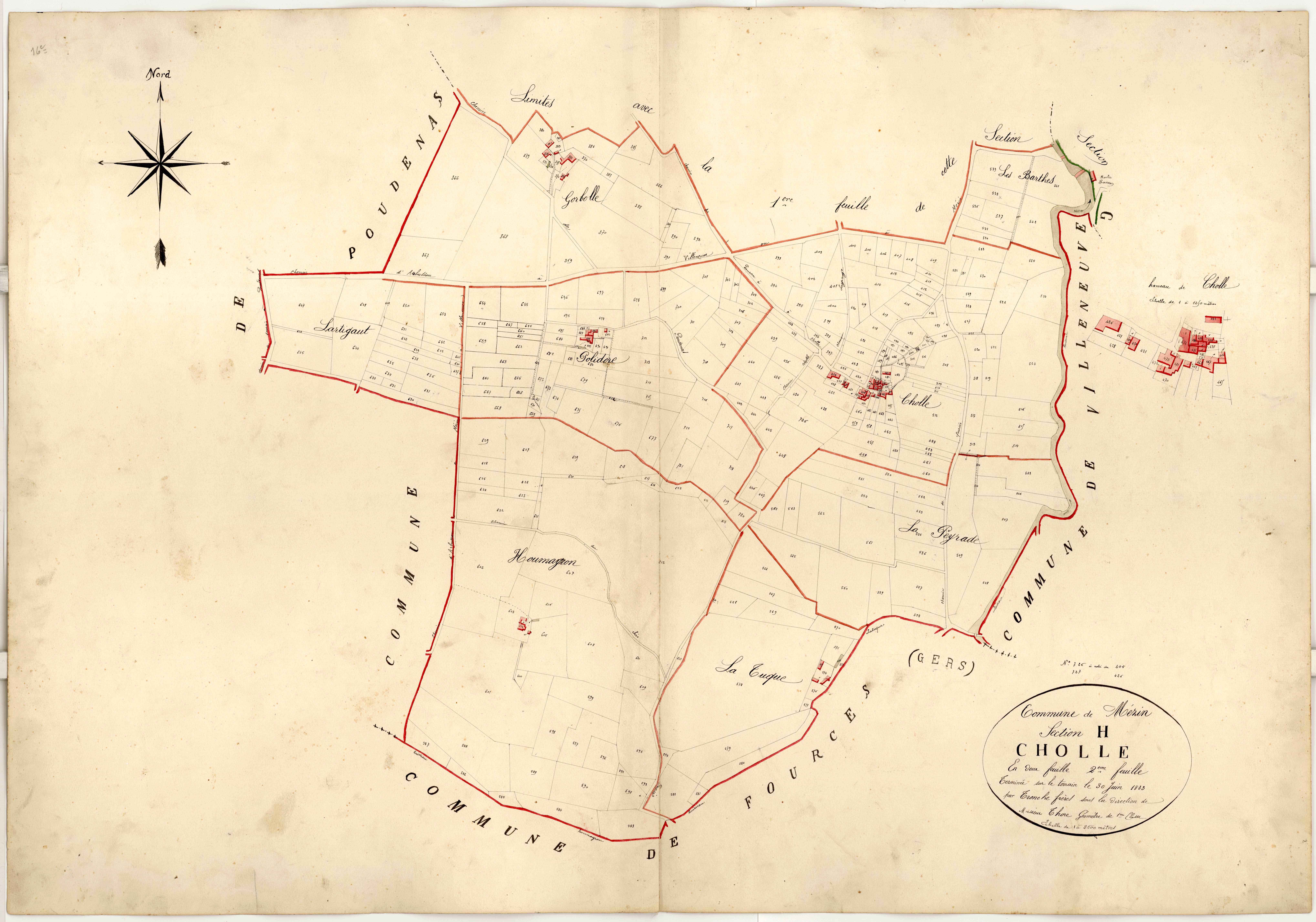 Plan napoléonien-H2 Cholle, Mézin