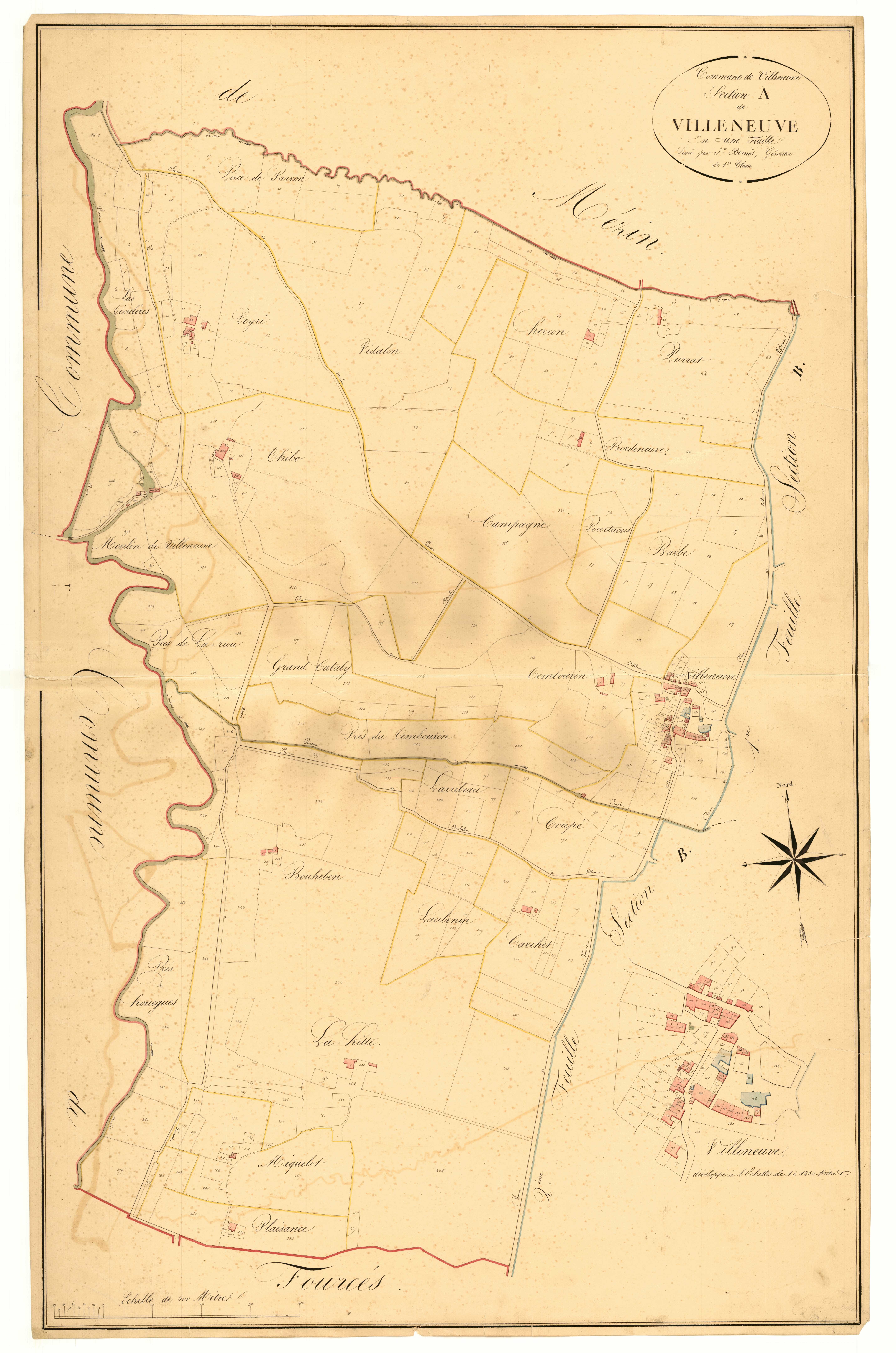 Plan napoléonien, atlas-A Villeneuve, Villeneuve-de-Mézin