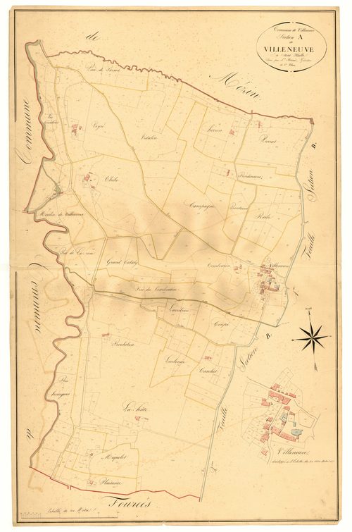 Plan napoléonien, atlas-A Villeneuve, Villeneuve-de-Mézin