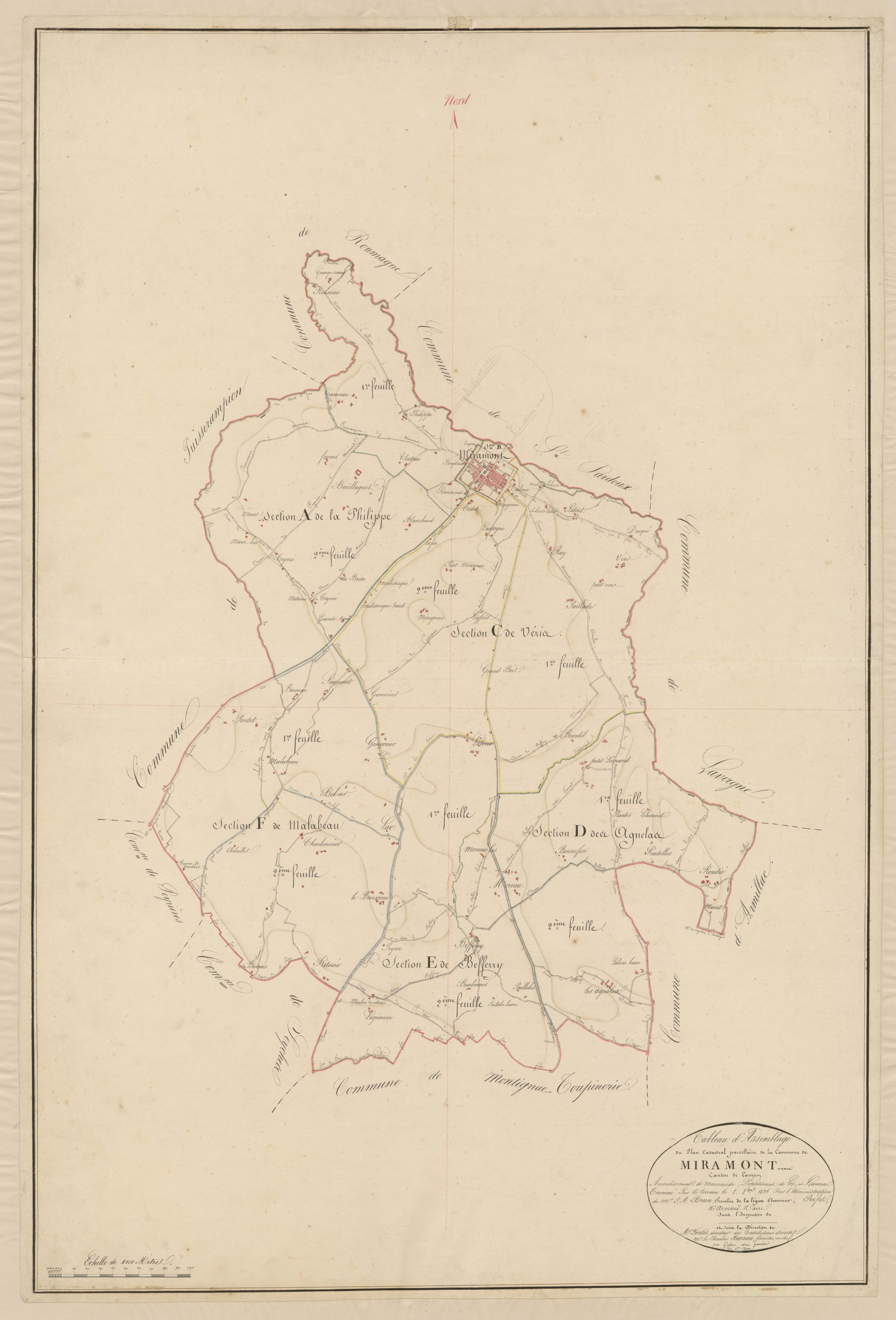 Plan napoléonien, atlas-TA, Miramont-de-Guyenne