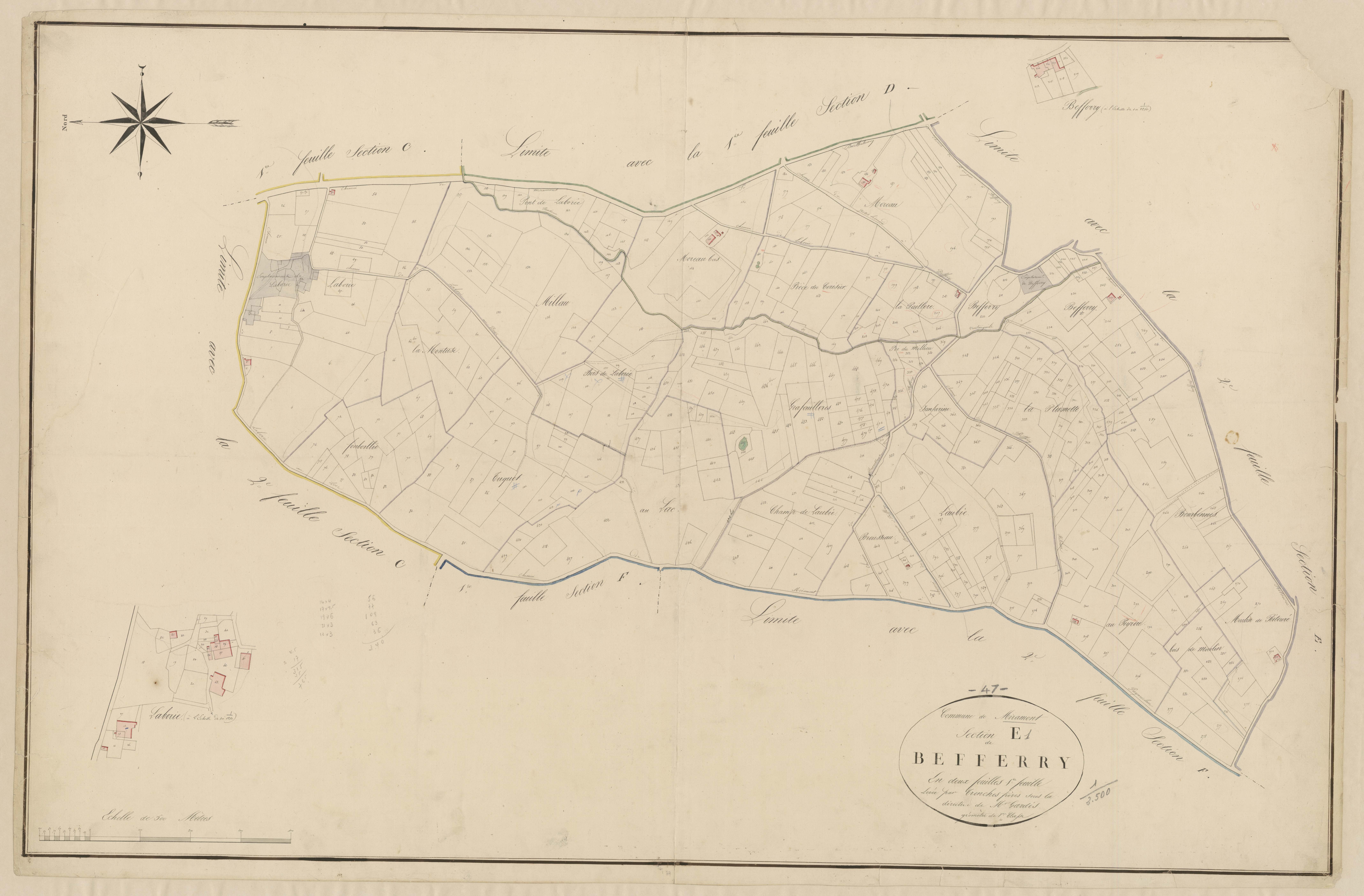 Plan napoléonien, atlas-E1 Befferis, Miramont-de-Guyenne