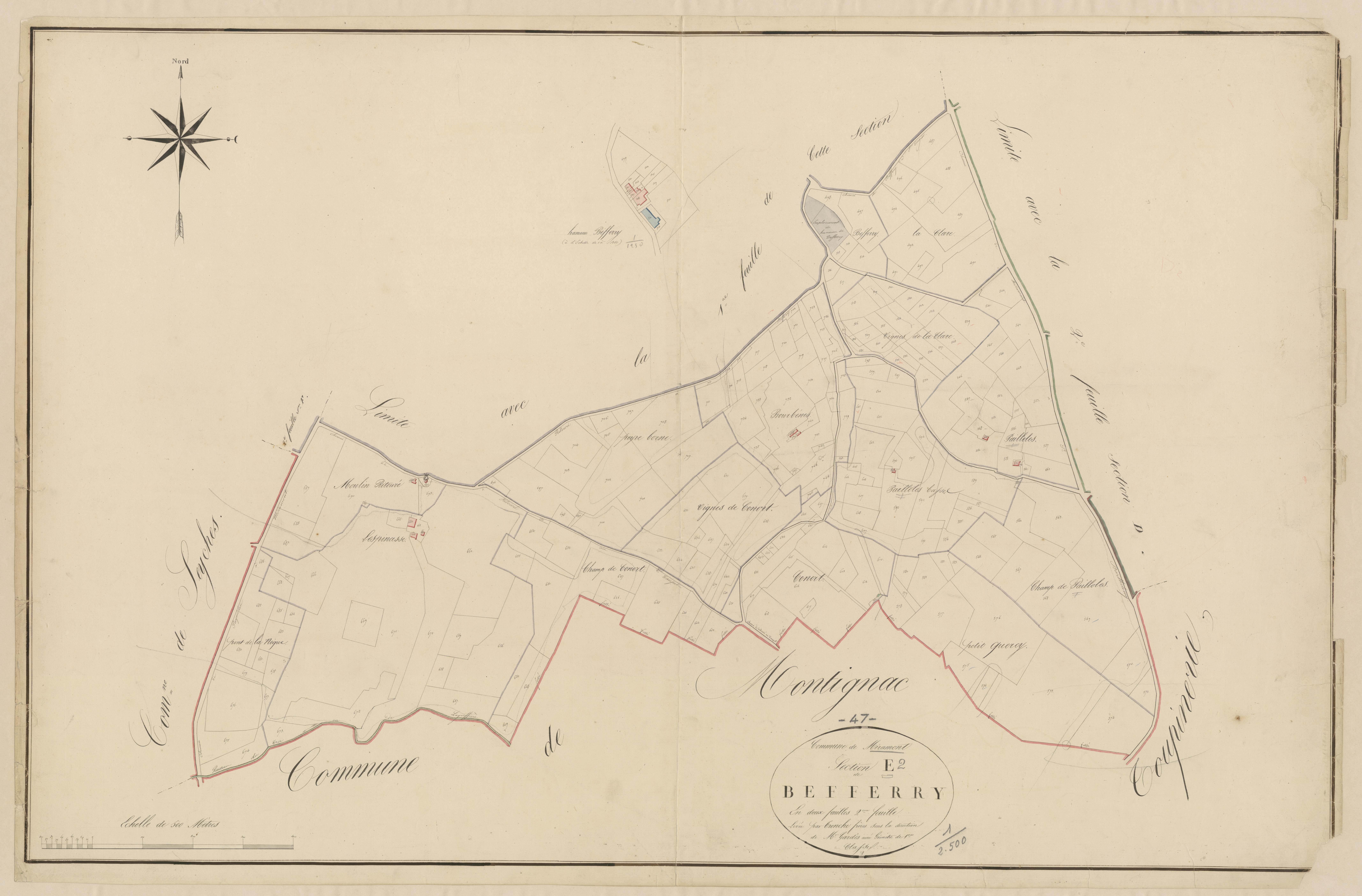 Plan napoléonien, atlas-E2 Befferis, Miramont-de-Guyenne