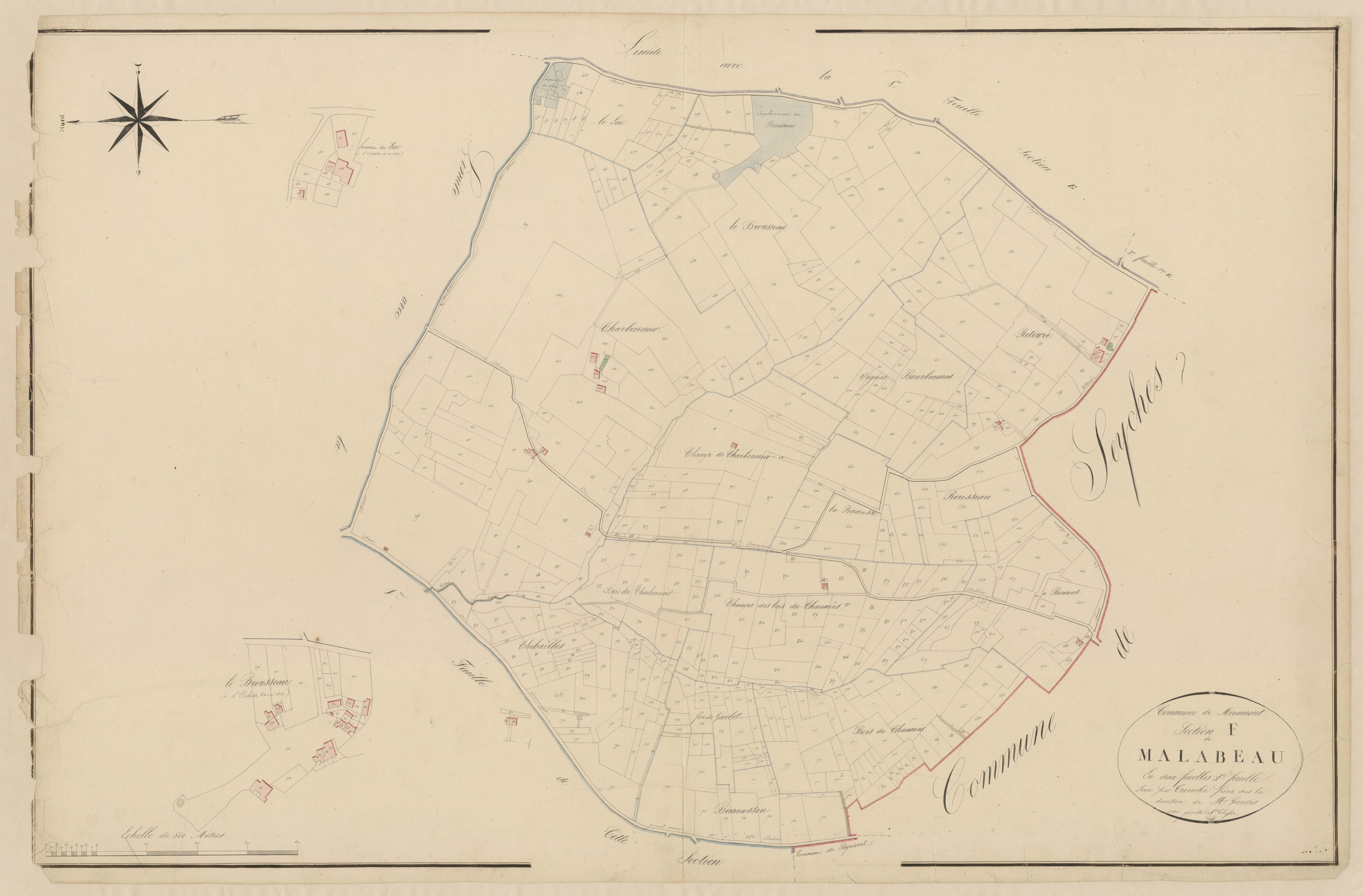 Plan napoléonien, atlas-F2 Malabeau, Miramont-de-Guyenne