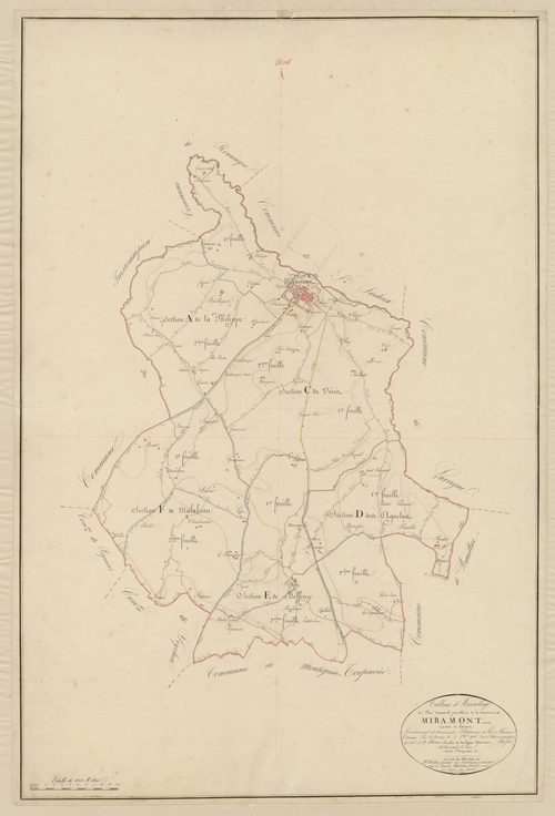 Plan napoléonien, atlas-TA, Miramont-de-Guyenne