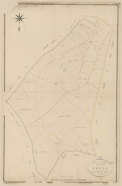 Plan napoléonien, atlas-C2 Vézis, Miramont-de-Guyenne