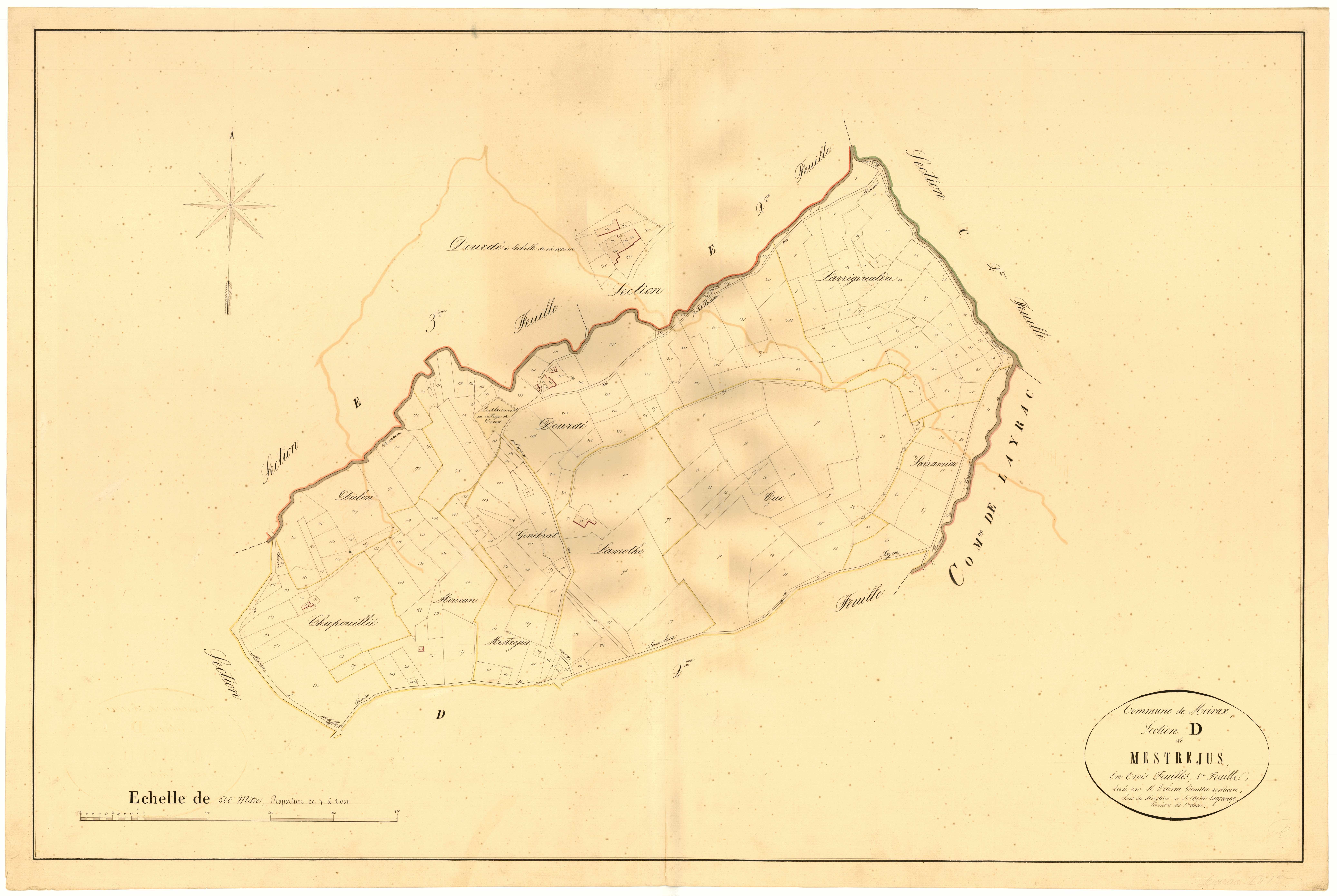 Plan napoléonien, atlas-D1 Mestrejus, Moirax