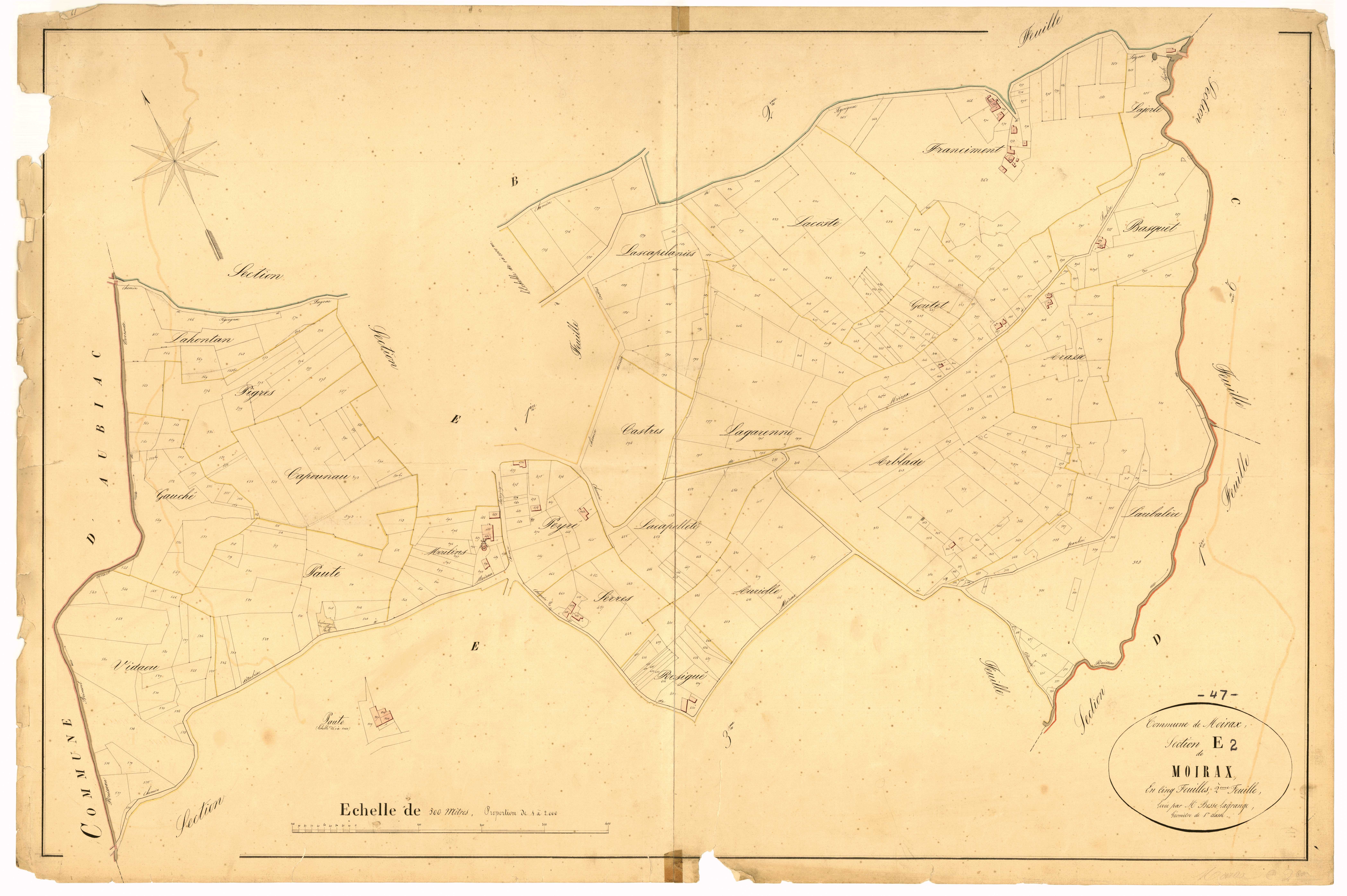Plan napoléonien, atlas-E2 Moirax, Moirax
