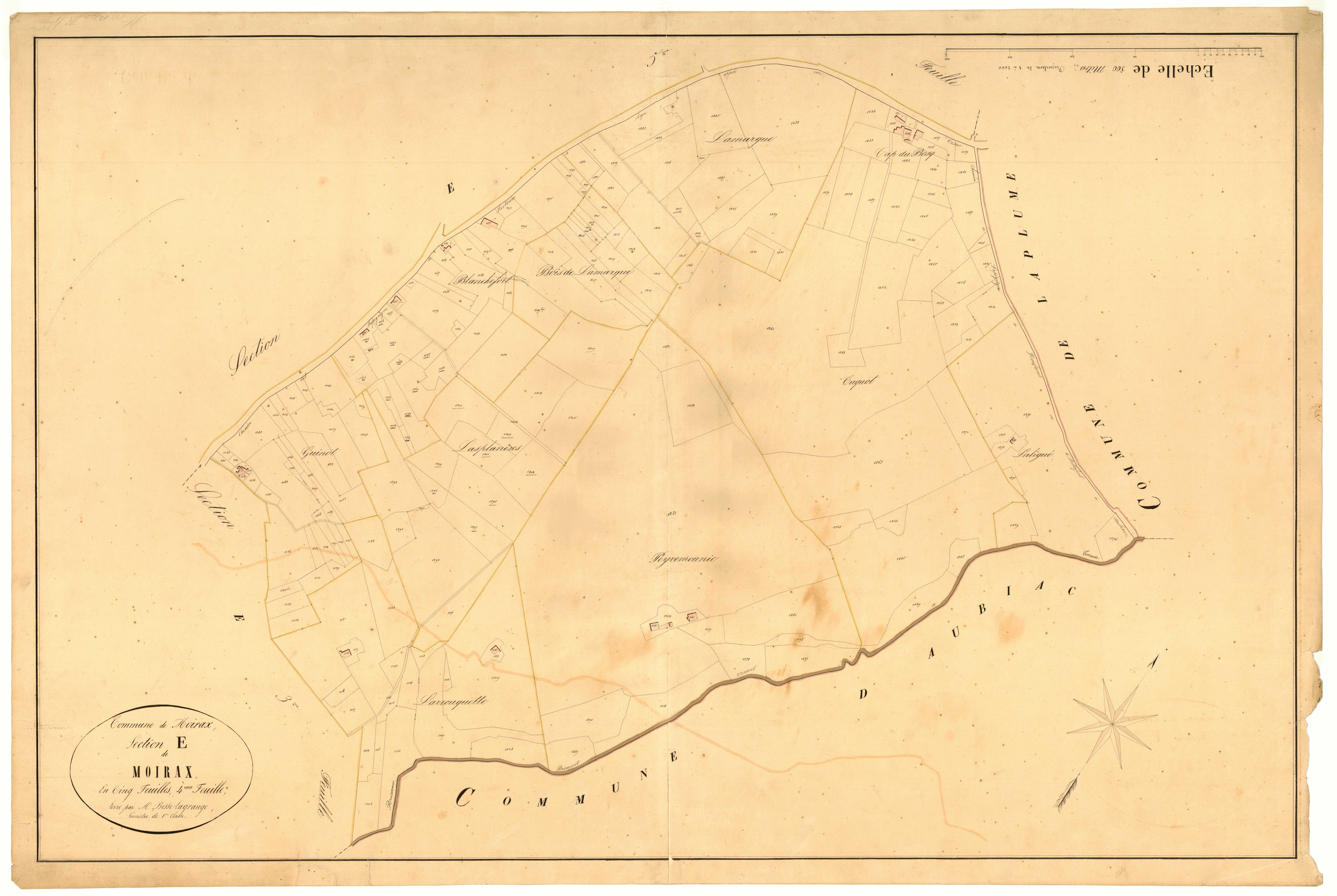Plan napoléonien, atlas-E4 Moirax, Moirax
