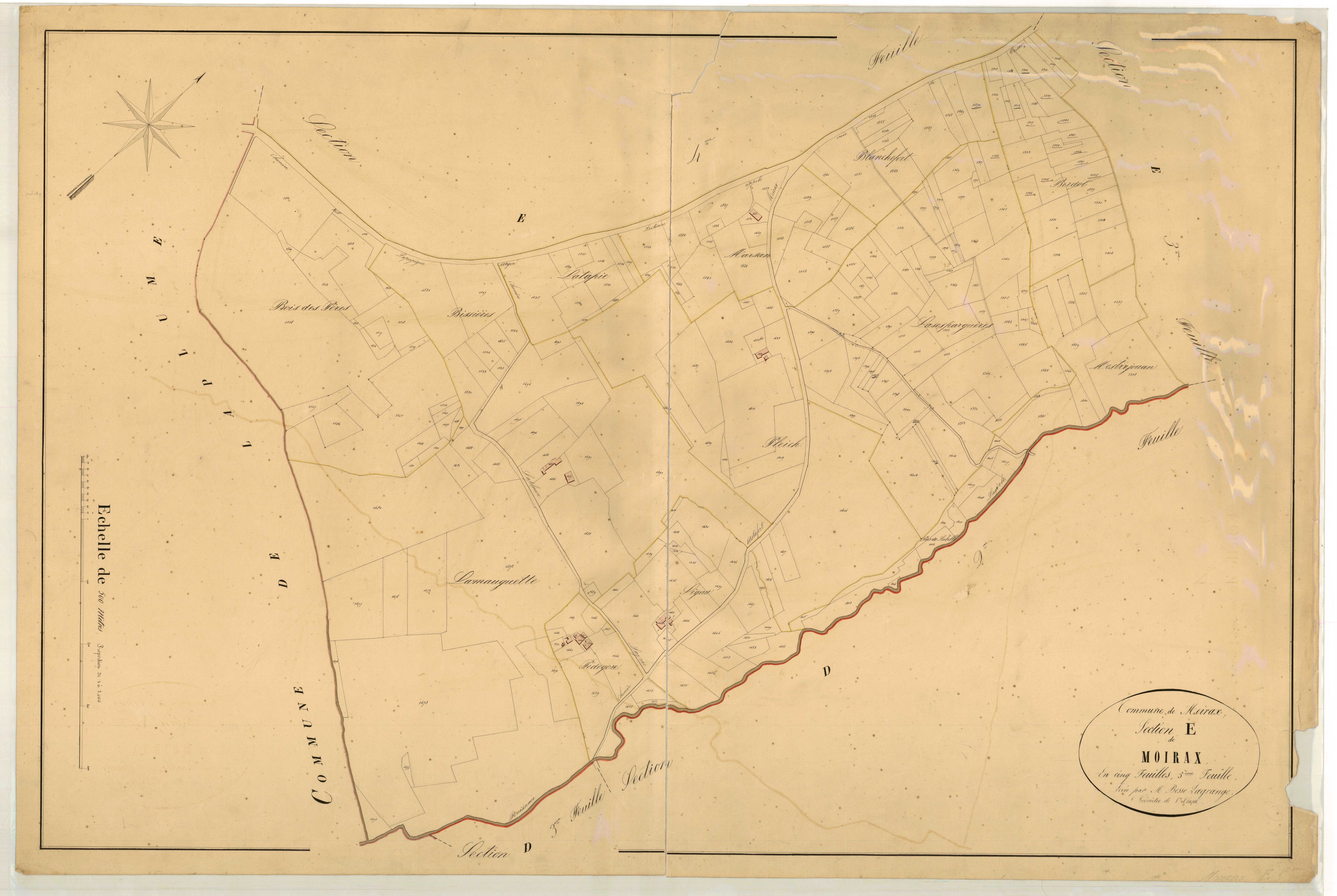 Plan napoléonien, atlas-E5 Moirax, Moirax