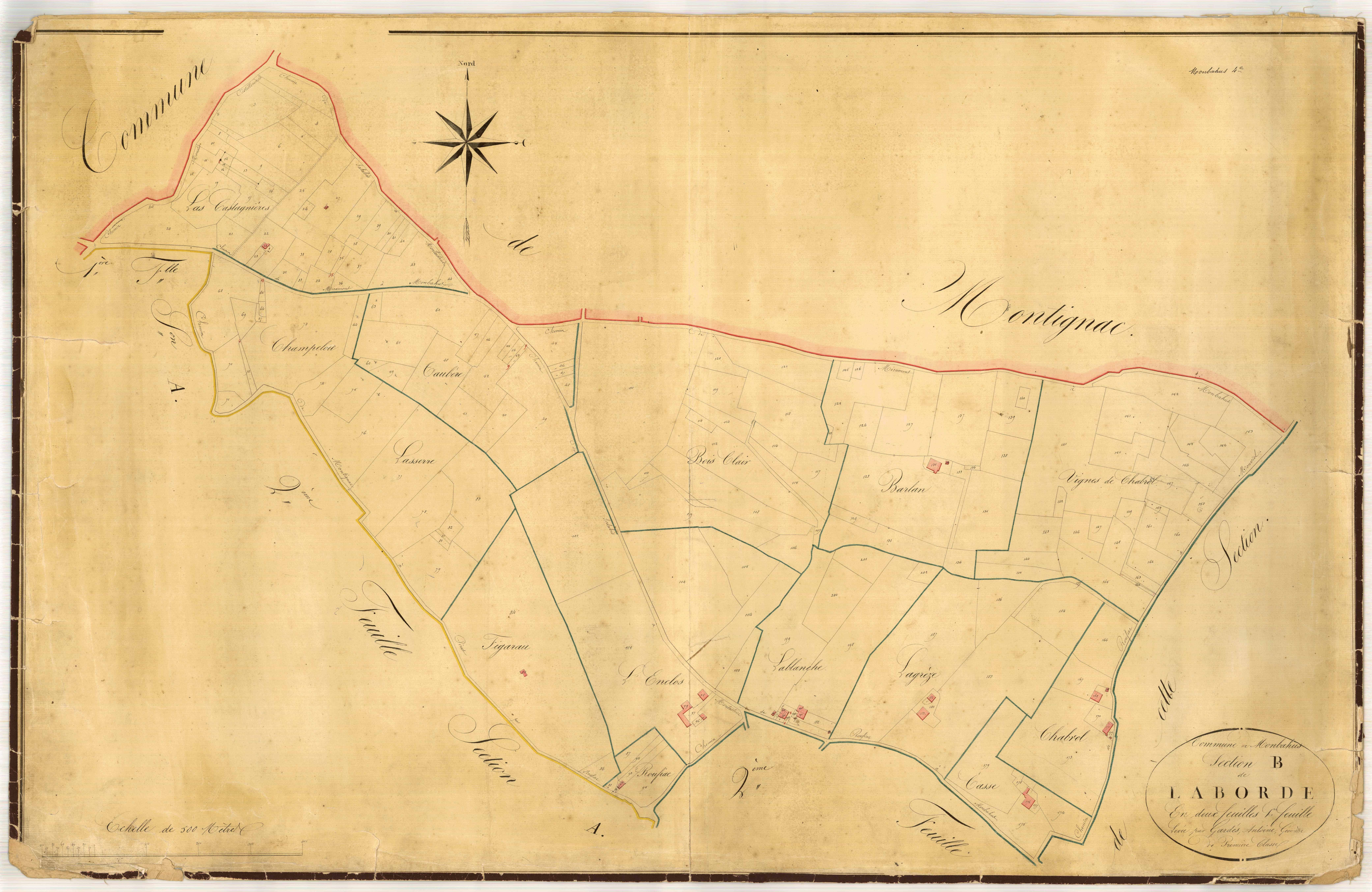 Plan napoléonien-B1 Laborde, Monbahus