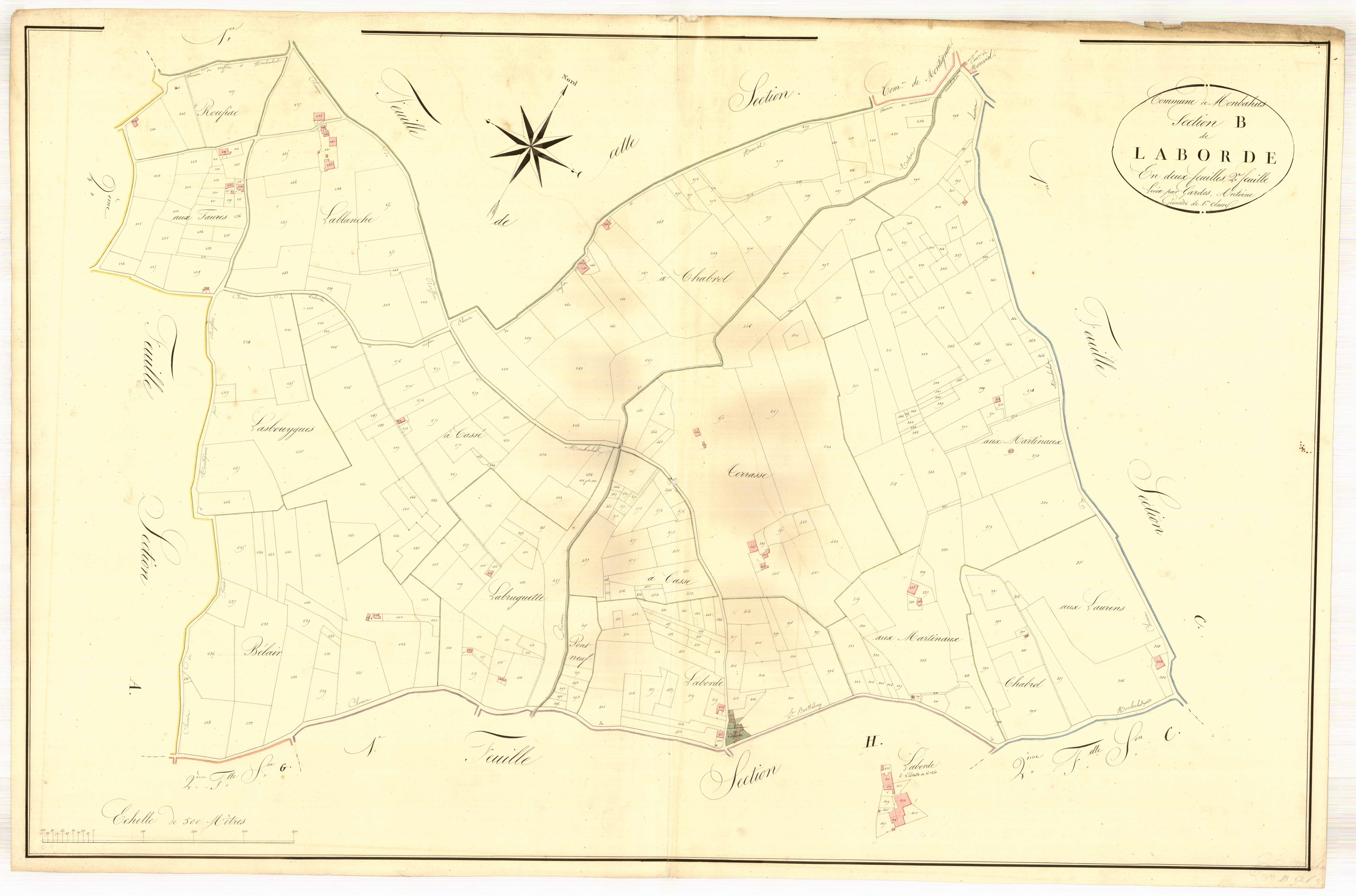 Plan napoléonien, atlas-B2 Laborde, Monbahus