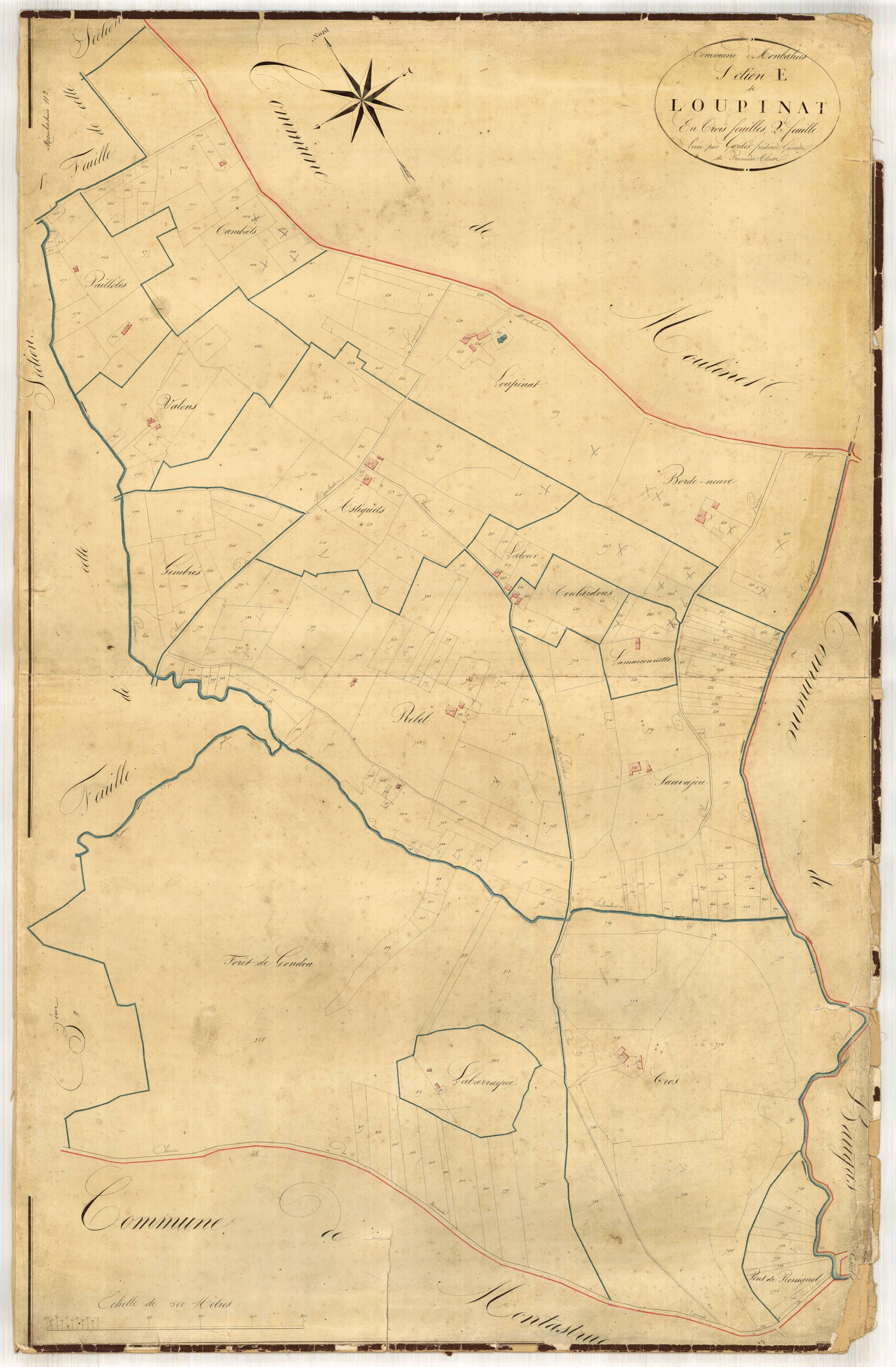 Plan napoléonien-E2 Loupinat, Monbahus