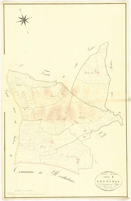 Plan napoléonien, atlas-E3 Loupinat, Monbahus