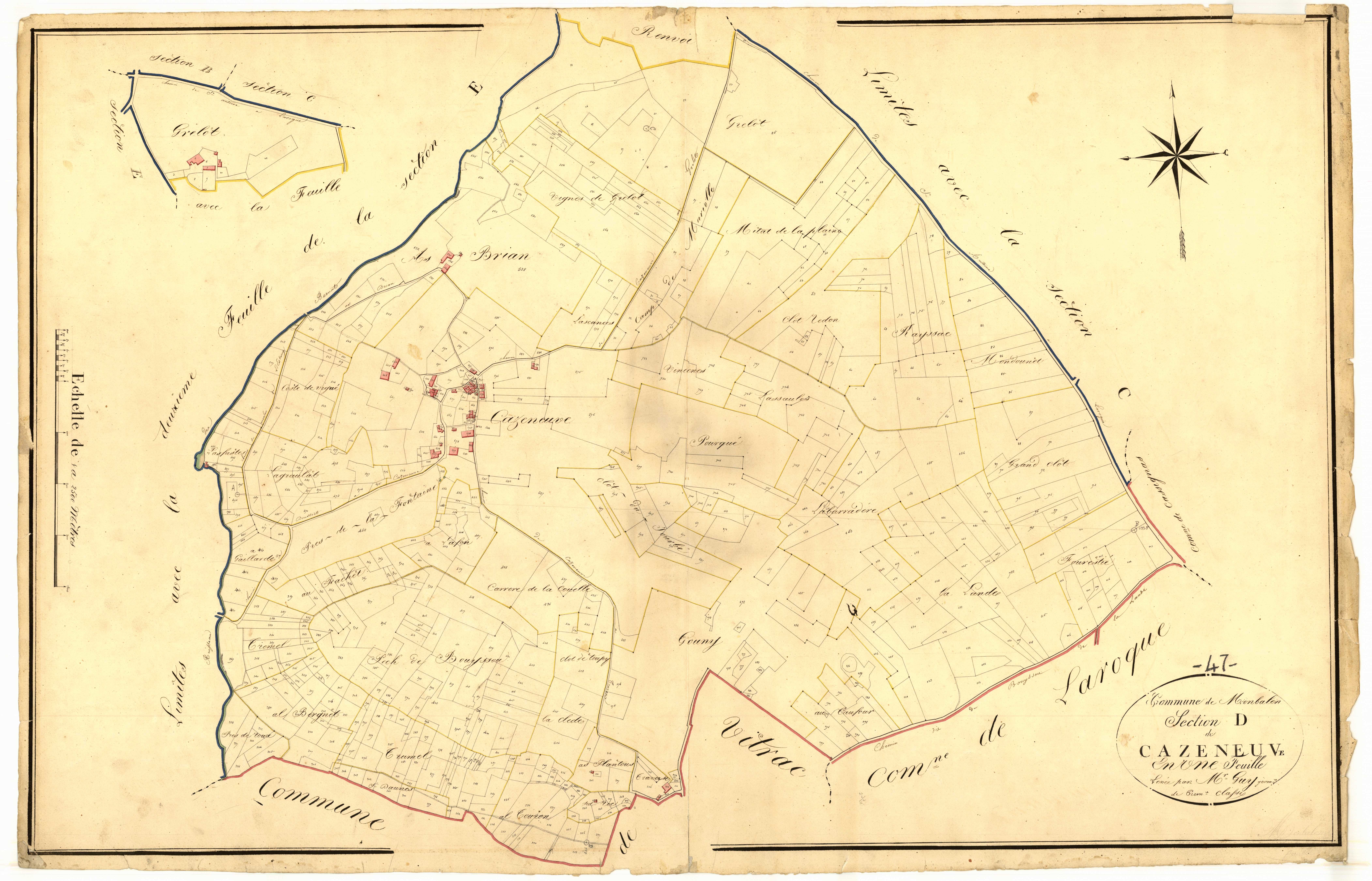 Plan napoléonien, atlas-D Cazeneuve, Monbalen