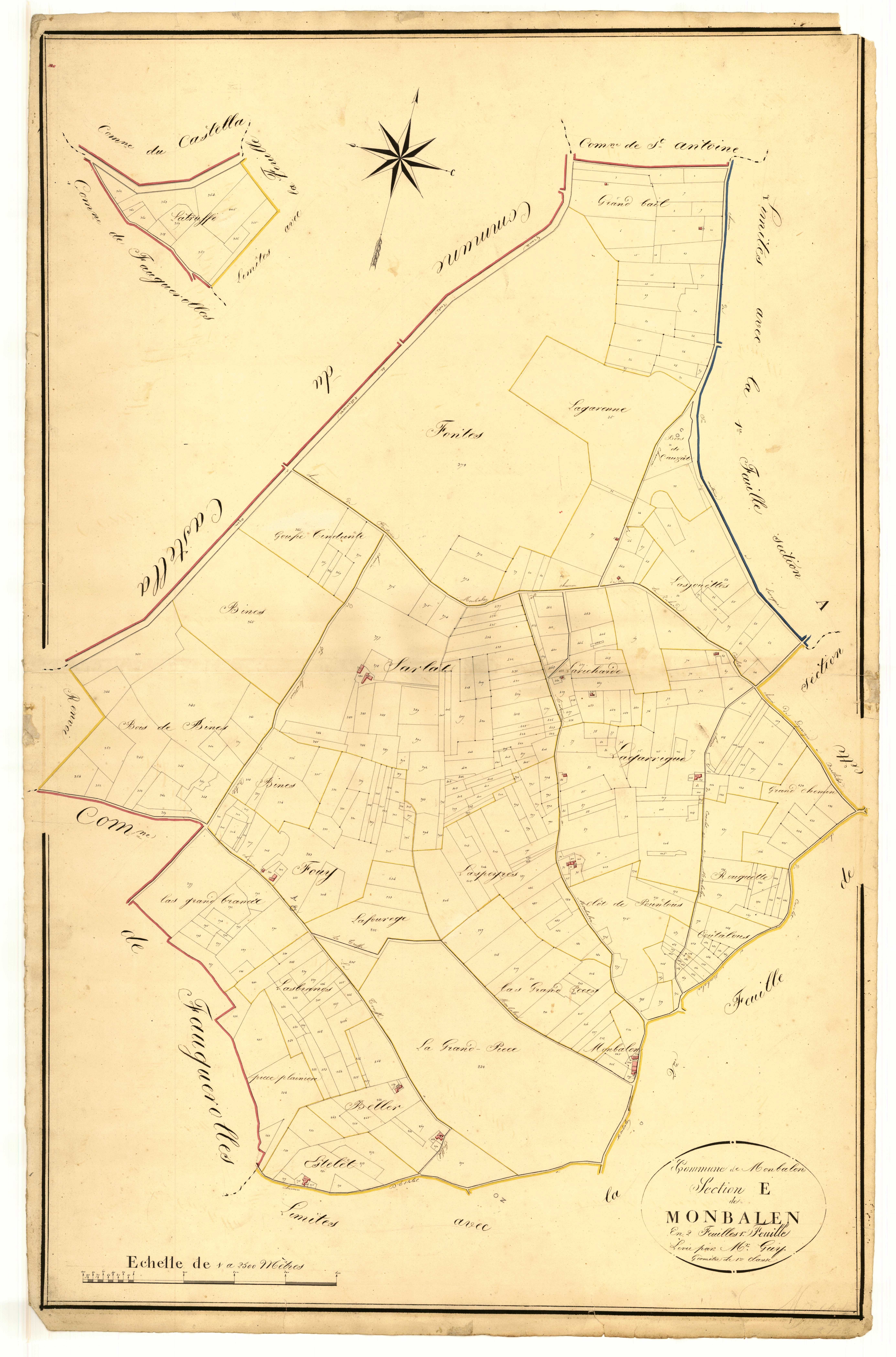 Plan napoléonien, atlas-E1 Monbalen, Monbalen
