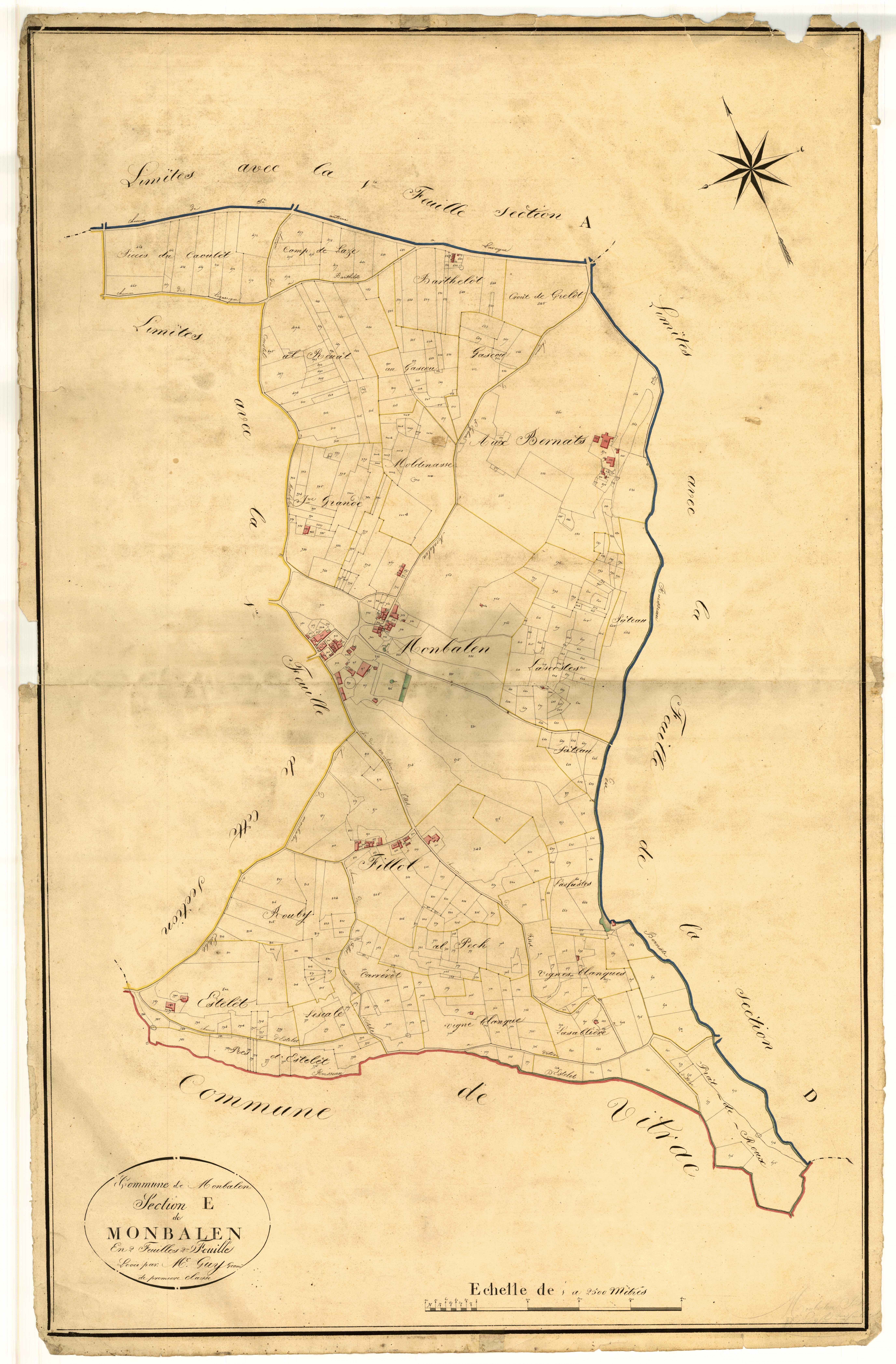 Plan napoléonien, atlas-E2 Monbalen, Monbalen