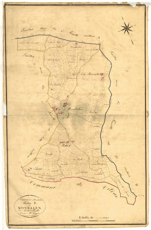 Plan napoléonien, atlas-E2 Monbalen, Monbalen