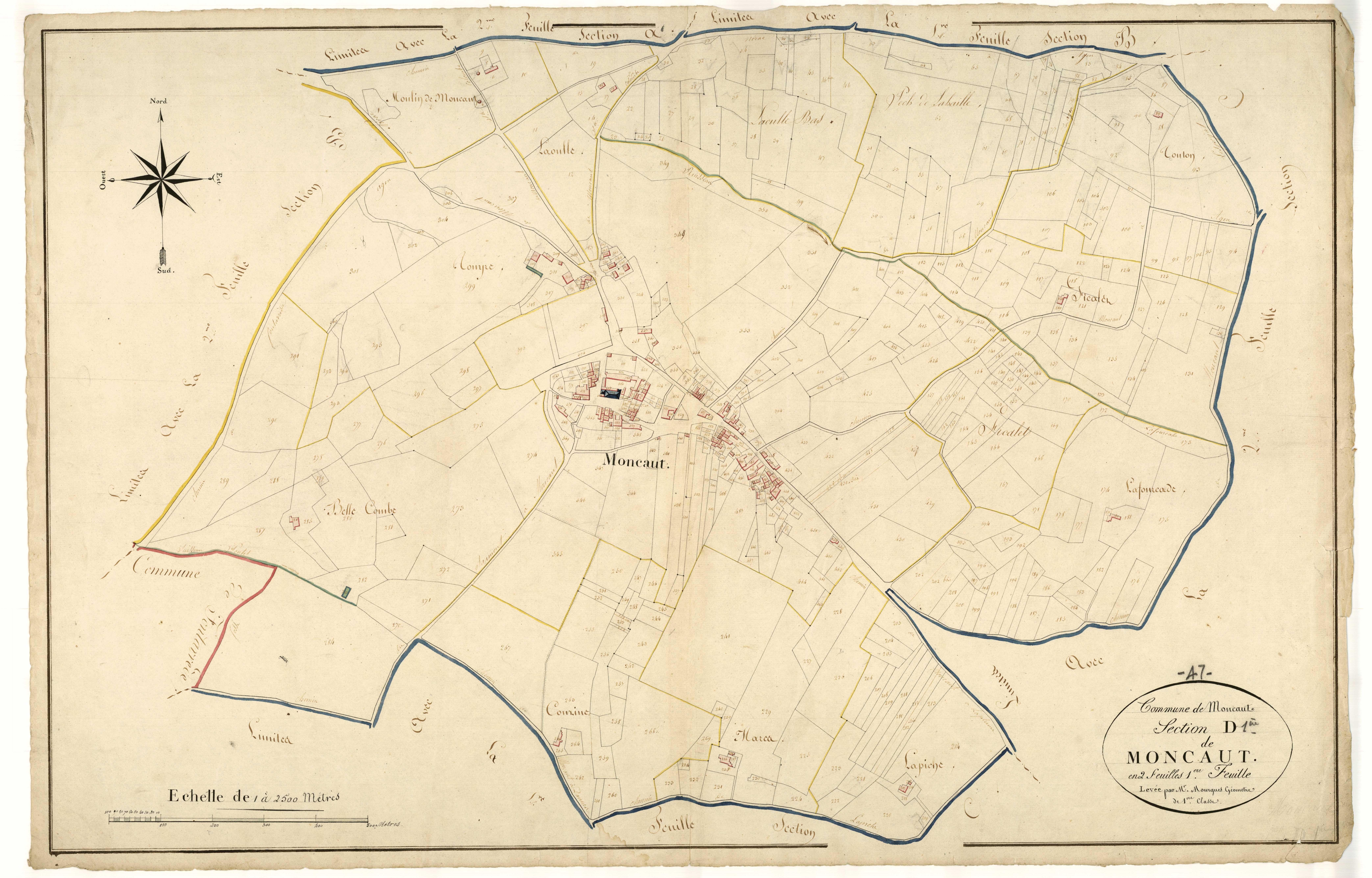 Plan napoléonien, atlas-D1 Moncaut, Moncaut