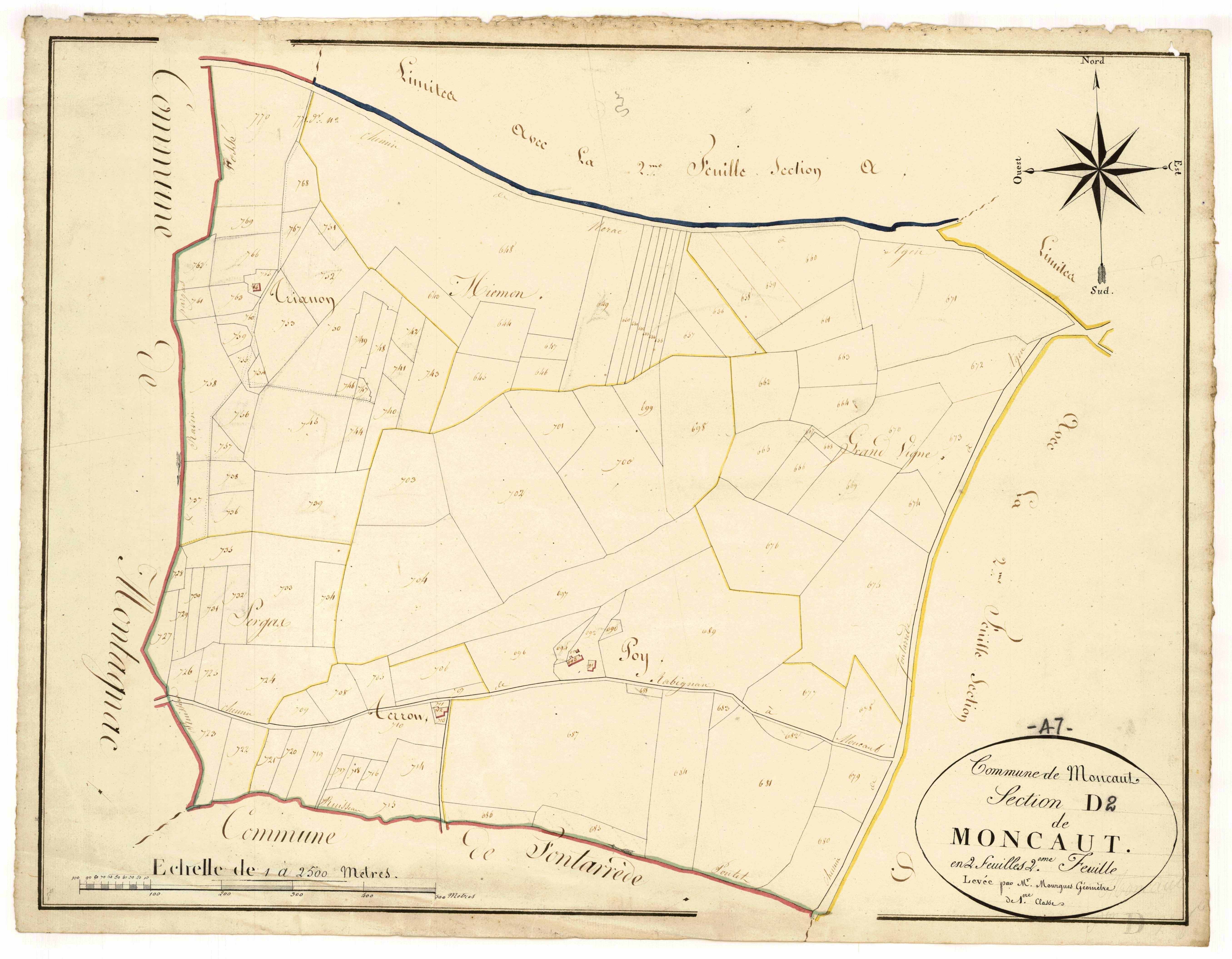 Plan napoléonien, atlas-D2 Moncaut, Moncaut