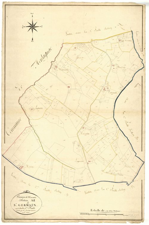 Plan napoléonien, atlas-A2 Saint-Germain, Moncaut