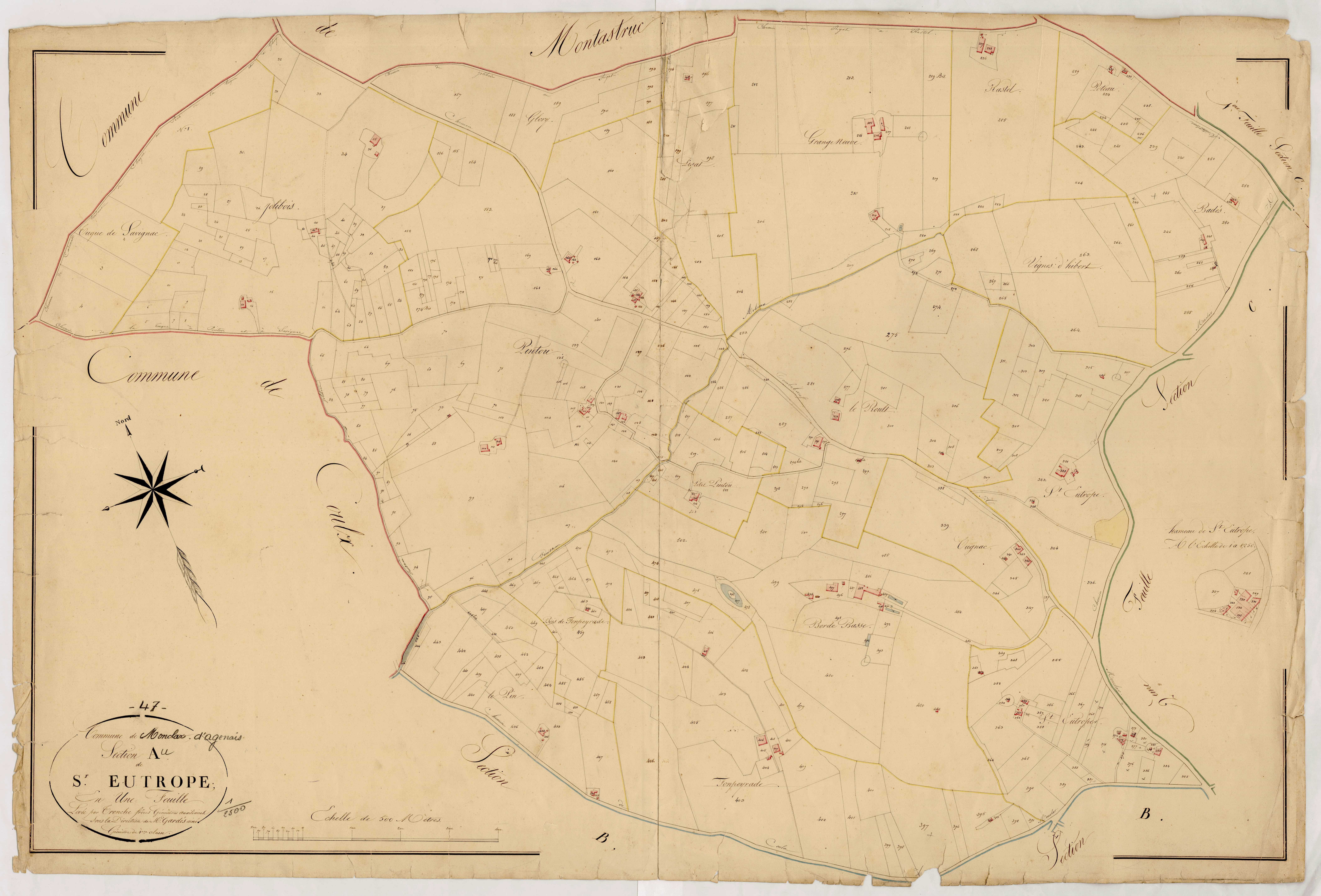 Plan napoléonien, atlas-A Saint-Eutrope, Monclar-d’Agenais
