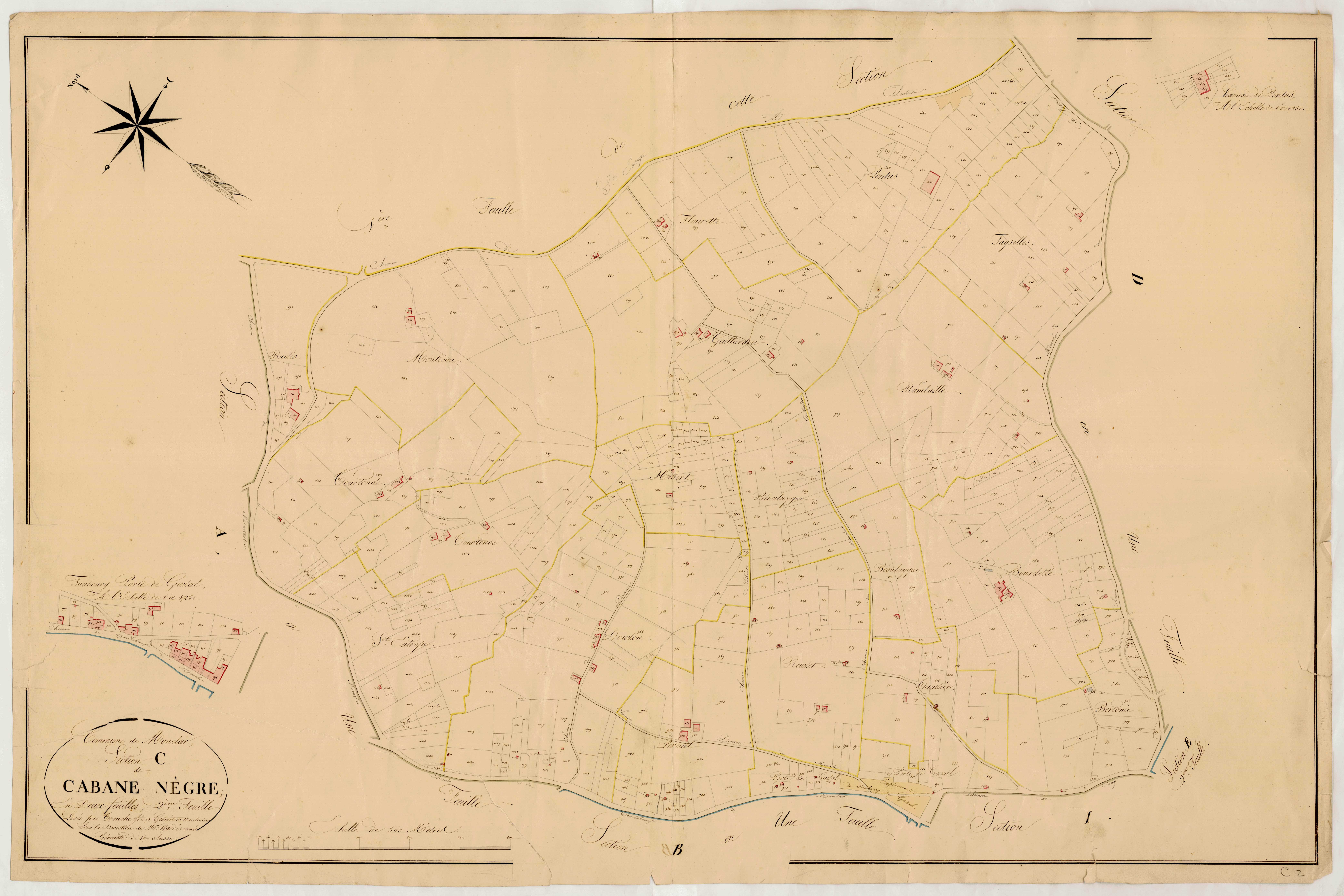 Plan napoléonien, atlas-C2 Cabane-Nègre, Monclar-d’Agenais